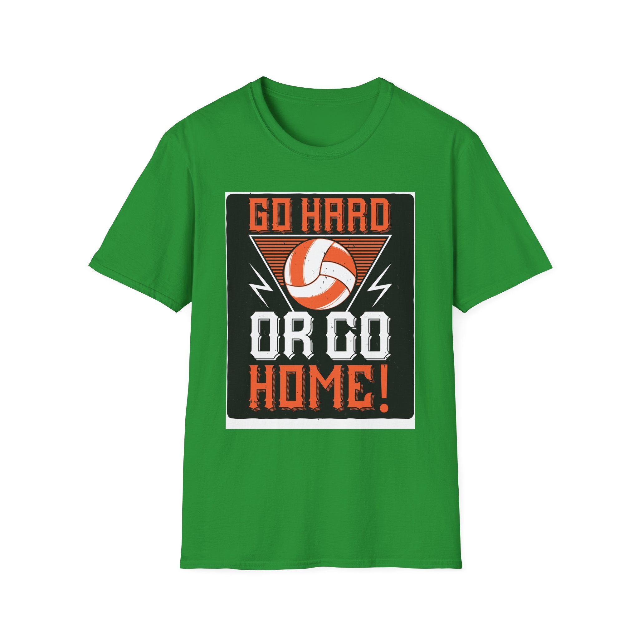 Volleyball Motivational T-Shirt - Go Hard or Go Home, Athletic Shirt, Sports Apparel