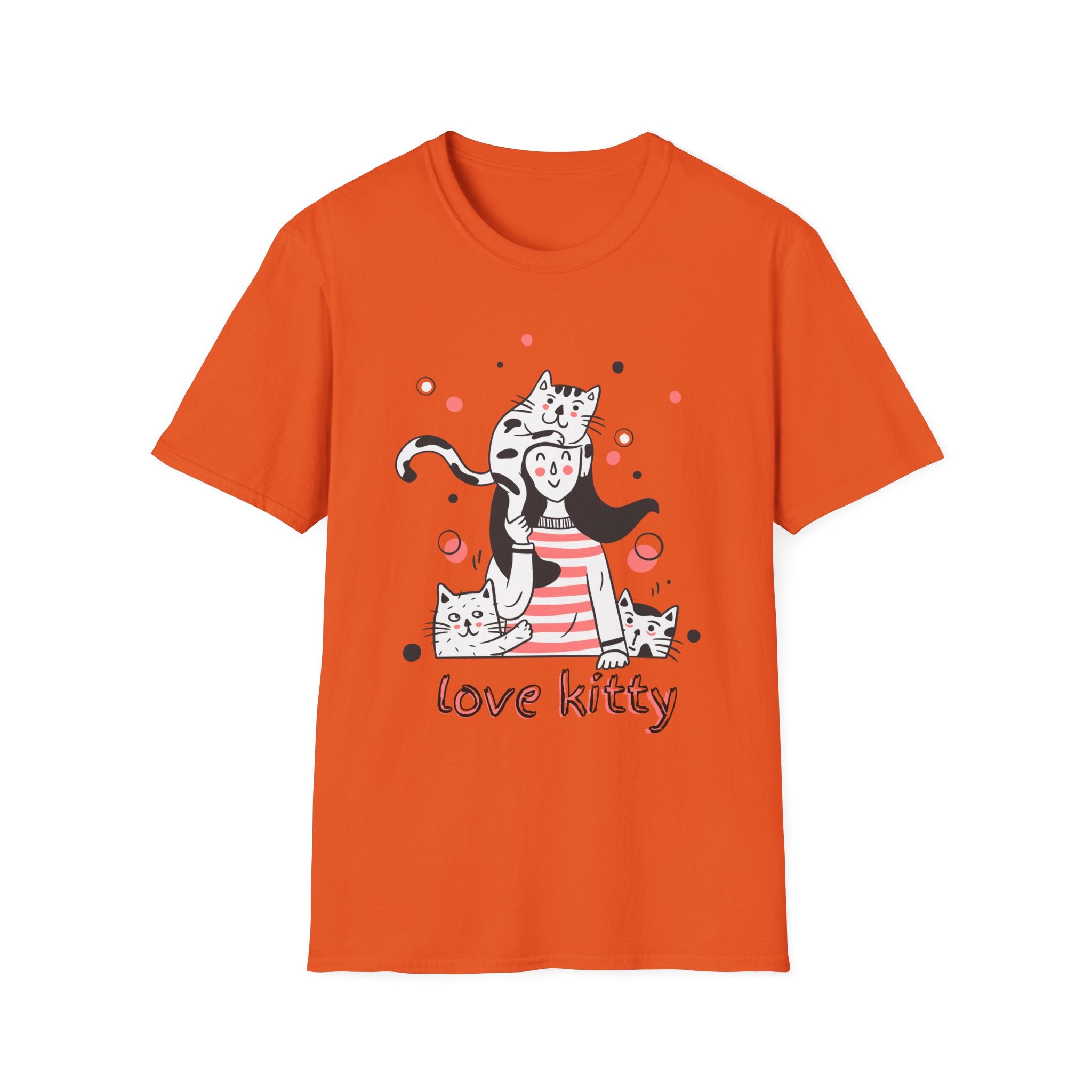 Cute Cat Lover T-Shirt, Love Kitty Graphic Tee