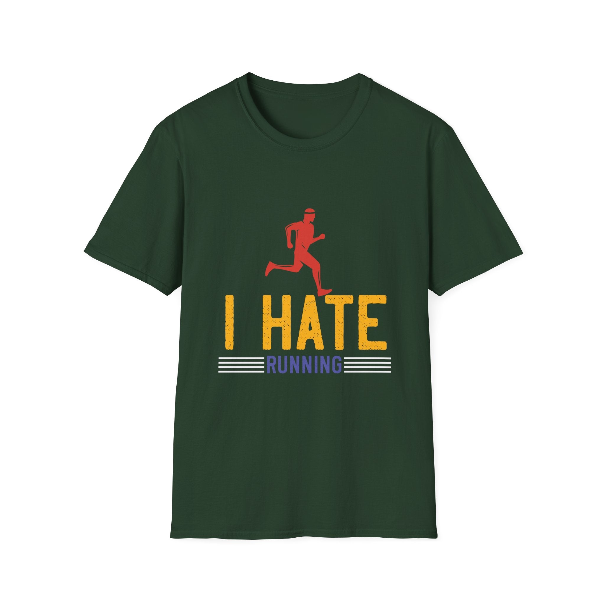 Unisex Softstyle T-Shirt with 'I Hate Running' Slogan