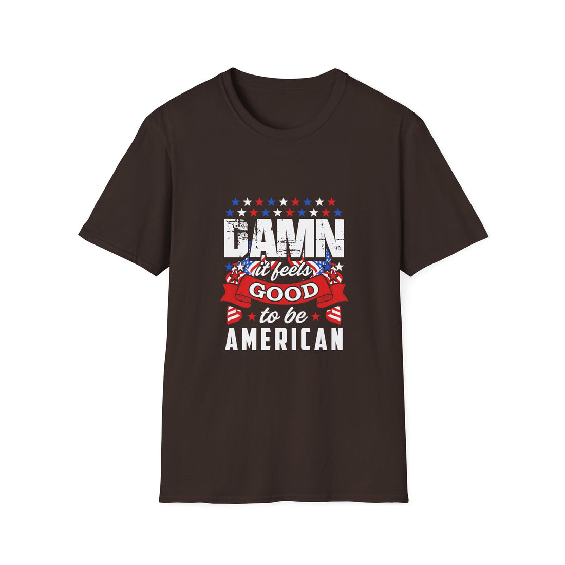 Unisex Patriotic T-Shirt: "Damn It Feels Good to Be American" - Perfect for Independence Day, BBQs, Casual Outings, Gifts, and Celebrations