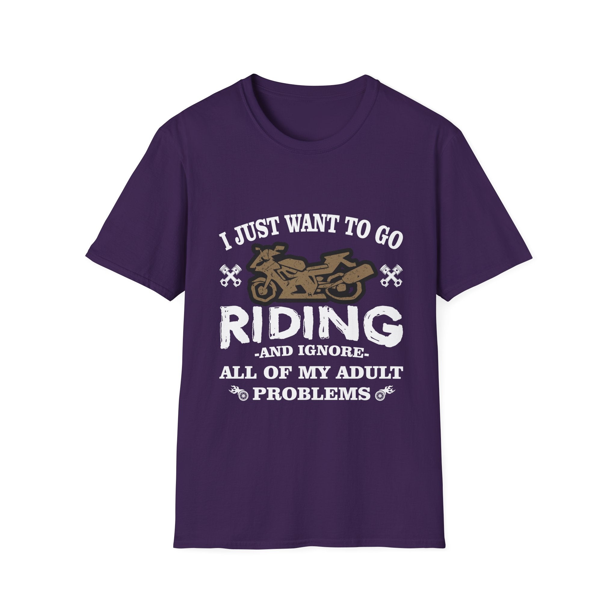 Unisex Riding T-Shirt - Perfect for Bikers, Adulting Humor, Birthdays, Gifts for Him, Summer Wear