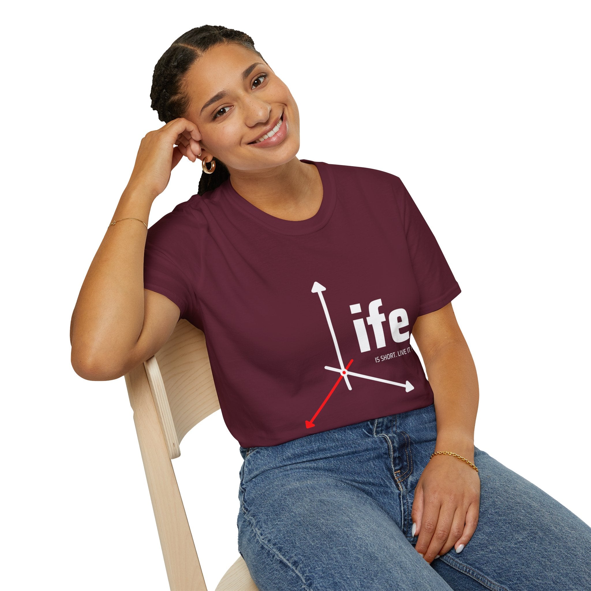 Life Direction Unisex T-Shirt, Motivational Tee, Casual Wear, Gift for Friends, Inspirational Life quote, Everyday Style