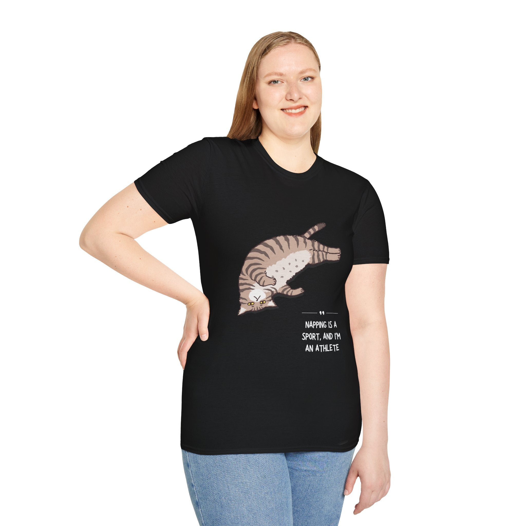 Cat Nap T-Shirt, Funny Cat Lover Gift, Unisex Tee