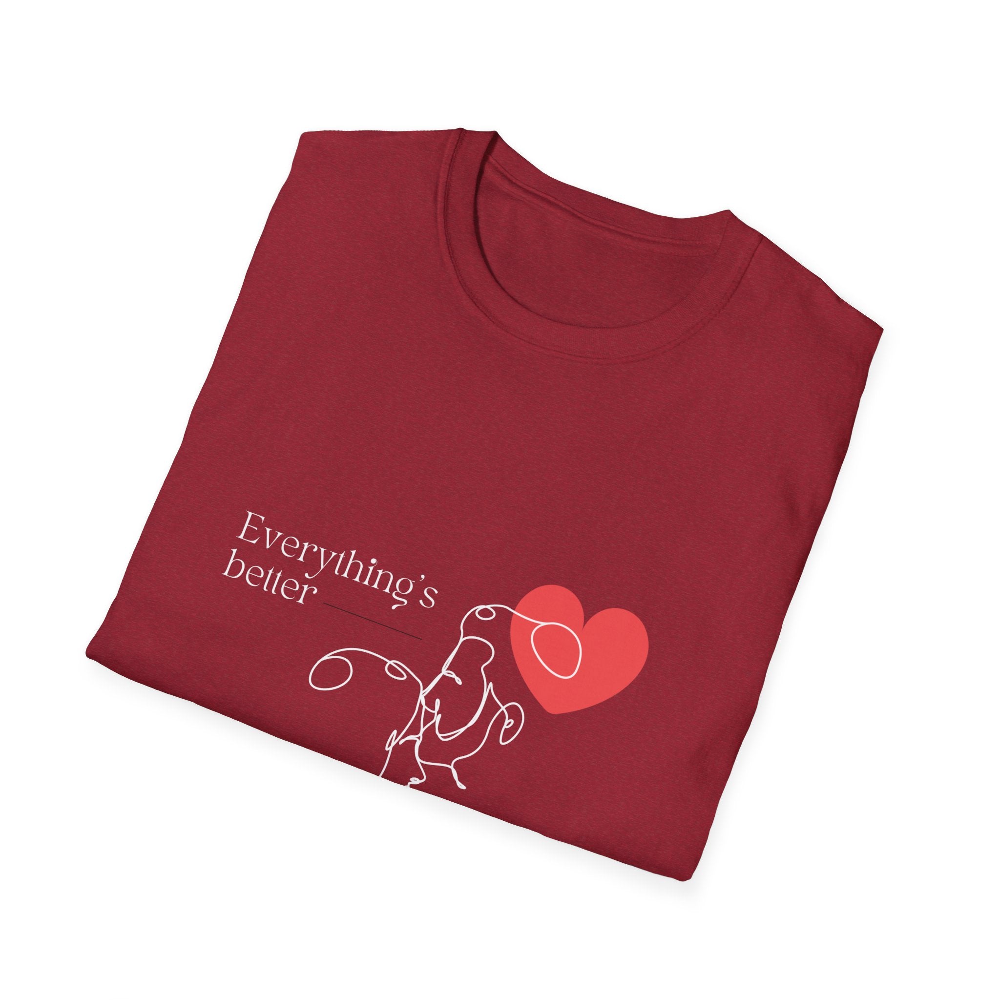 Cute Love Illustration T-Shirt, Funny Couple Shirt, Gift for Her, Romantic