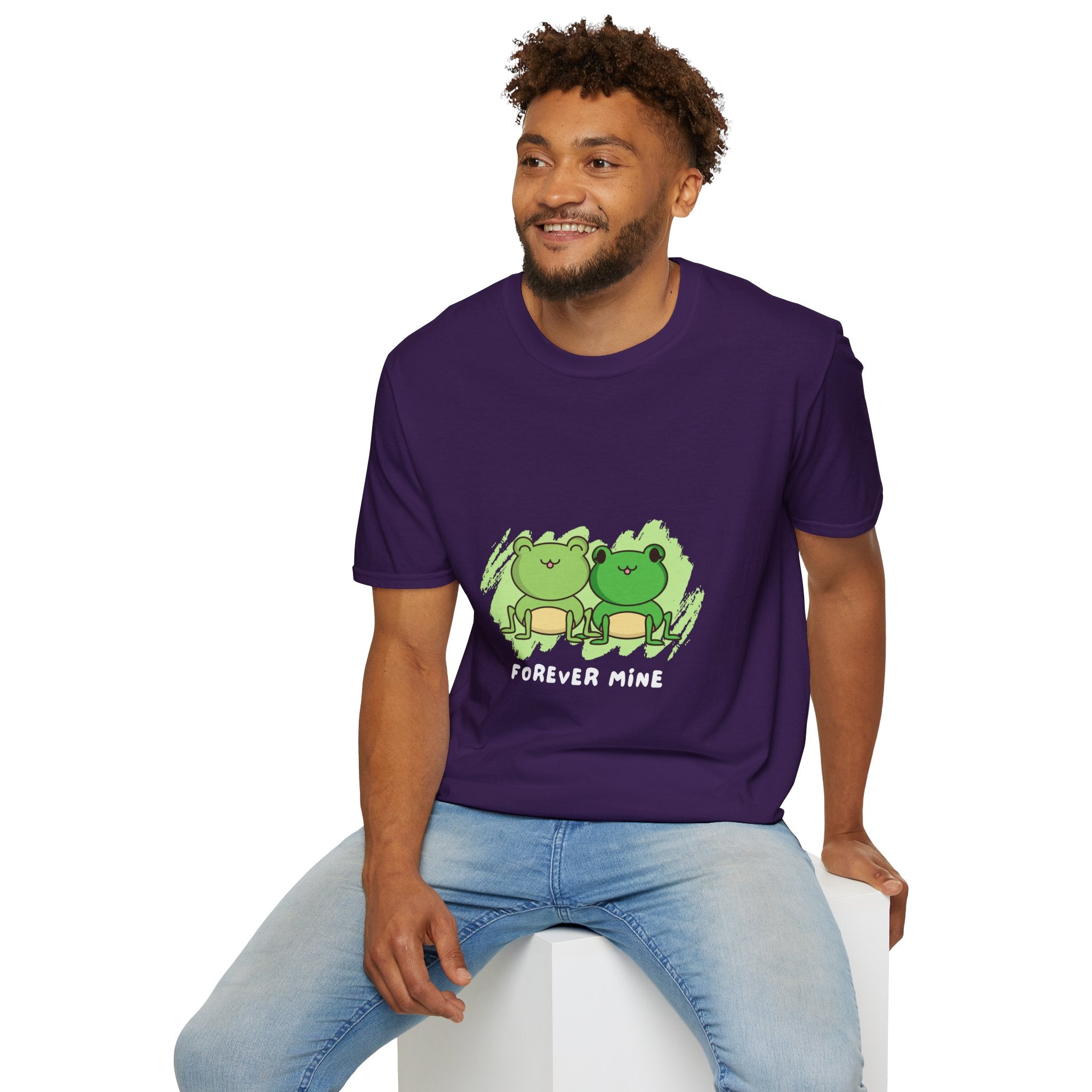Forever Mine Couple T-Shirt, Cute Frog Lovers Gift, Unisex Softstyle Tee