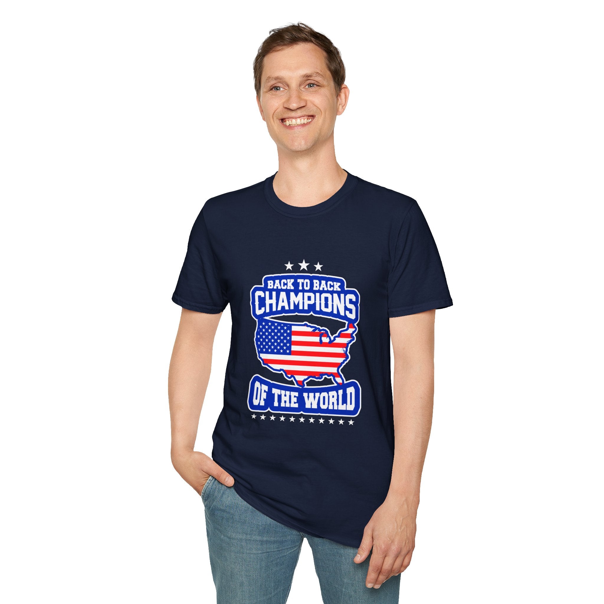 Patriotic Unisex T-Shirt for Champions | Casual Wear, Gift for Sports Lovers, All-American Style, 4th of July, Everyday Comfort