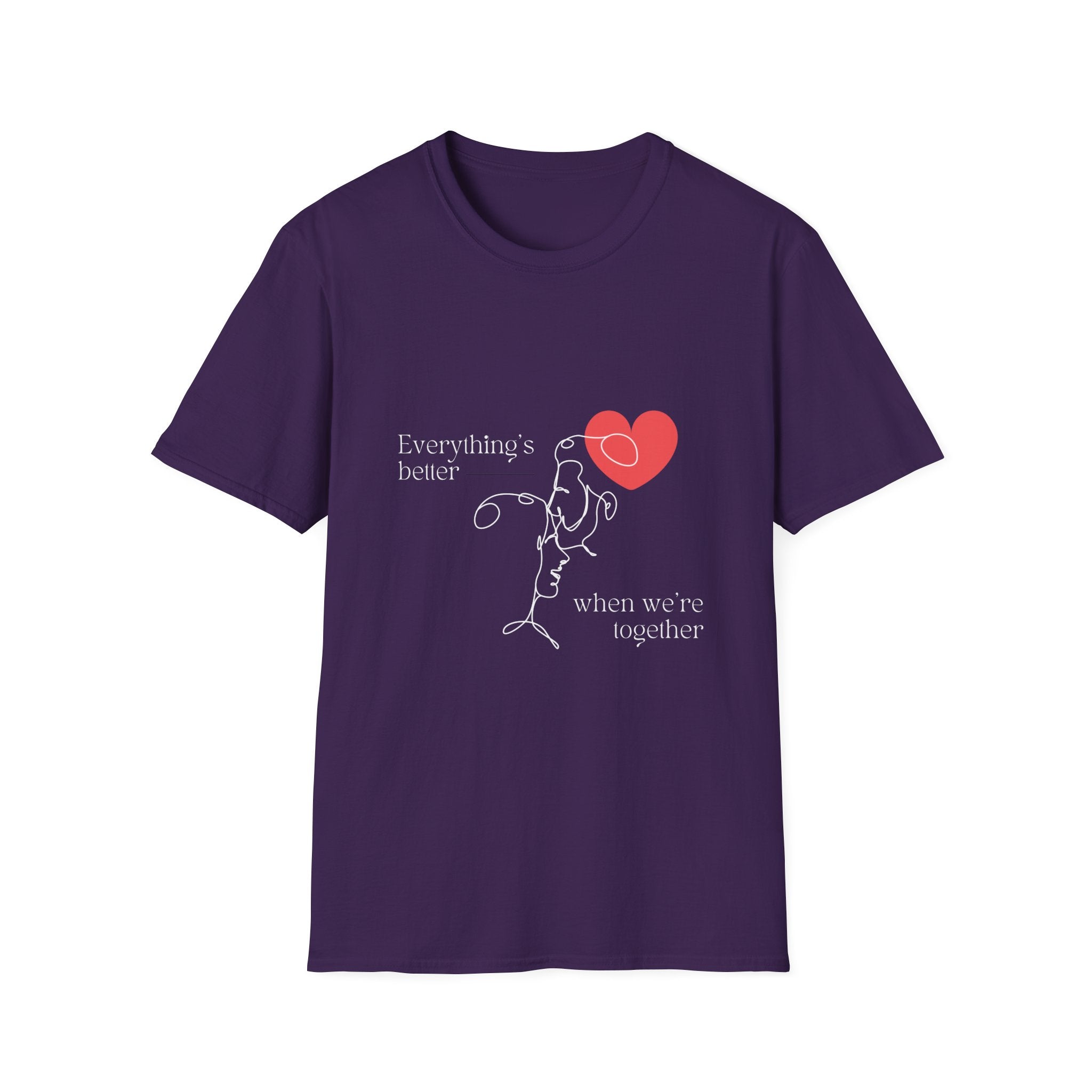 Cute Love Illustration T-Shirt, Funny Couple Shirt, Gift for Her, Romantic