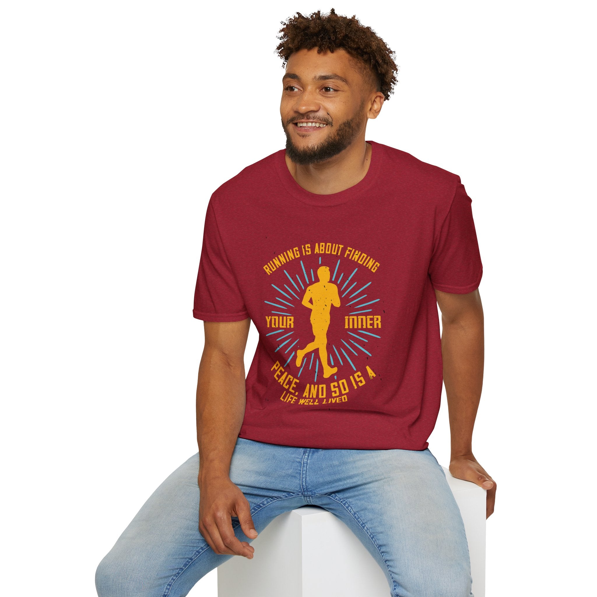 Inspirational Running T-Shirt for Peace Seekers, Fitness Gift