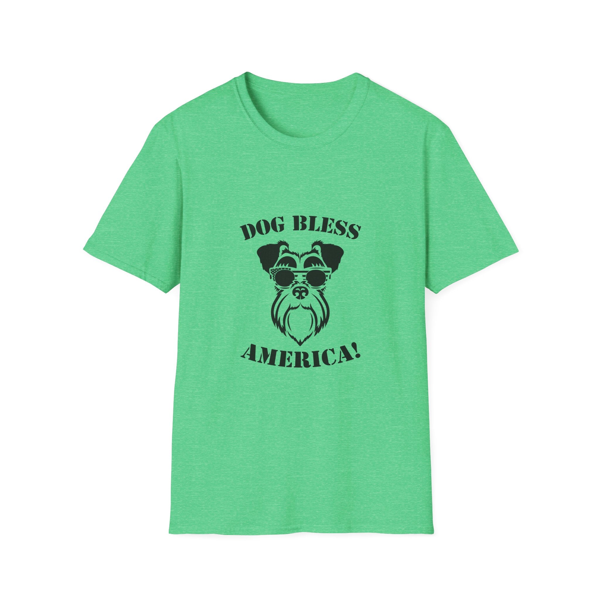 Dog Bless America T-Shirt, Unisex Tee, Dog Lover Gift, Independence Day Apparel, Pet Enthusiast Shirt, Cute Animal T-Shirt