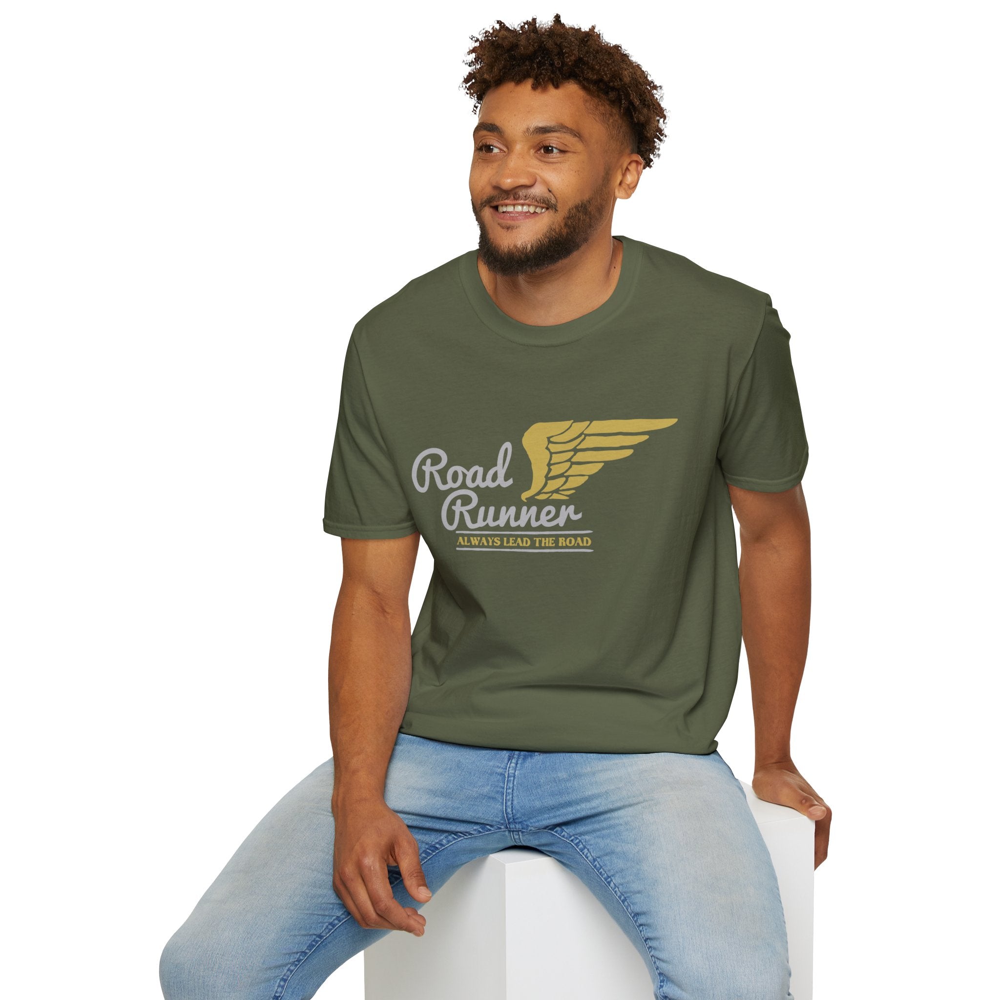 Road Runner Unisex Softstyle T-Shirt | Perfect Gift for Runners, Sports Lovers, Fitness Enthusiasts, Casual Wear, Marathon Events