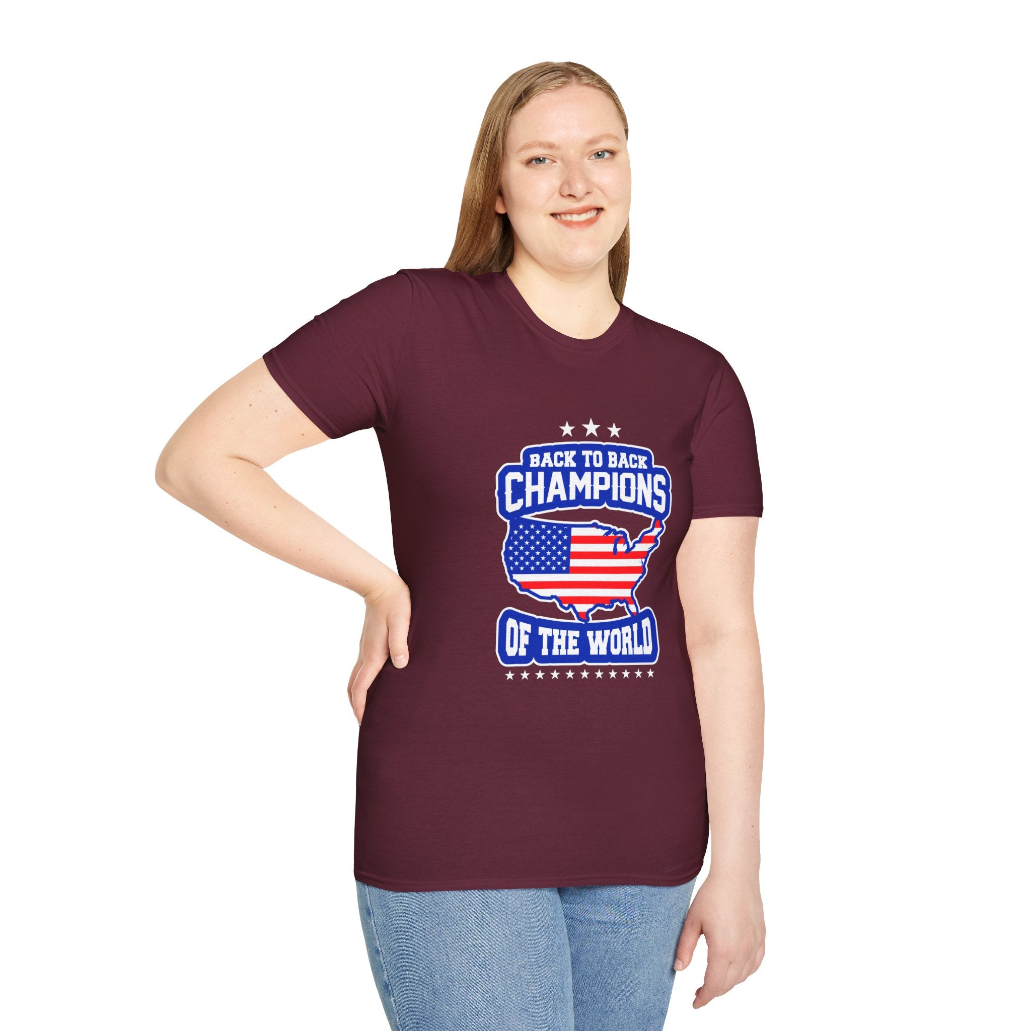 Patriotic Unisex T-Shirt for Champions | Casual Wear, Gift for Sports Lovers, All-American Style, 4th of July, Everyday Comfort
