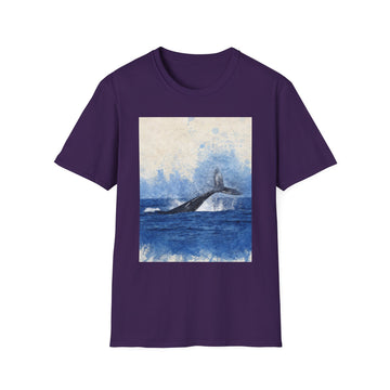 Whale Watching Unisex Softstyle T-Shirt, Ocean Lover Gift, Nature Tee
