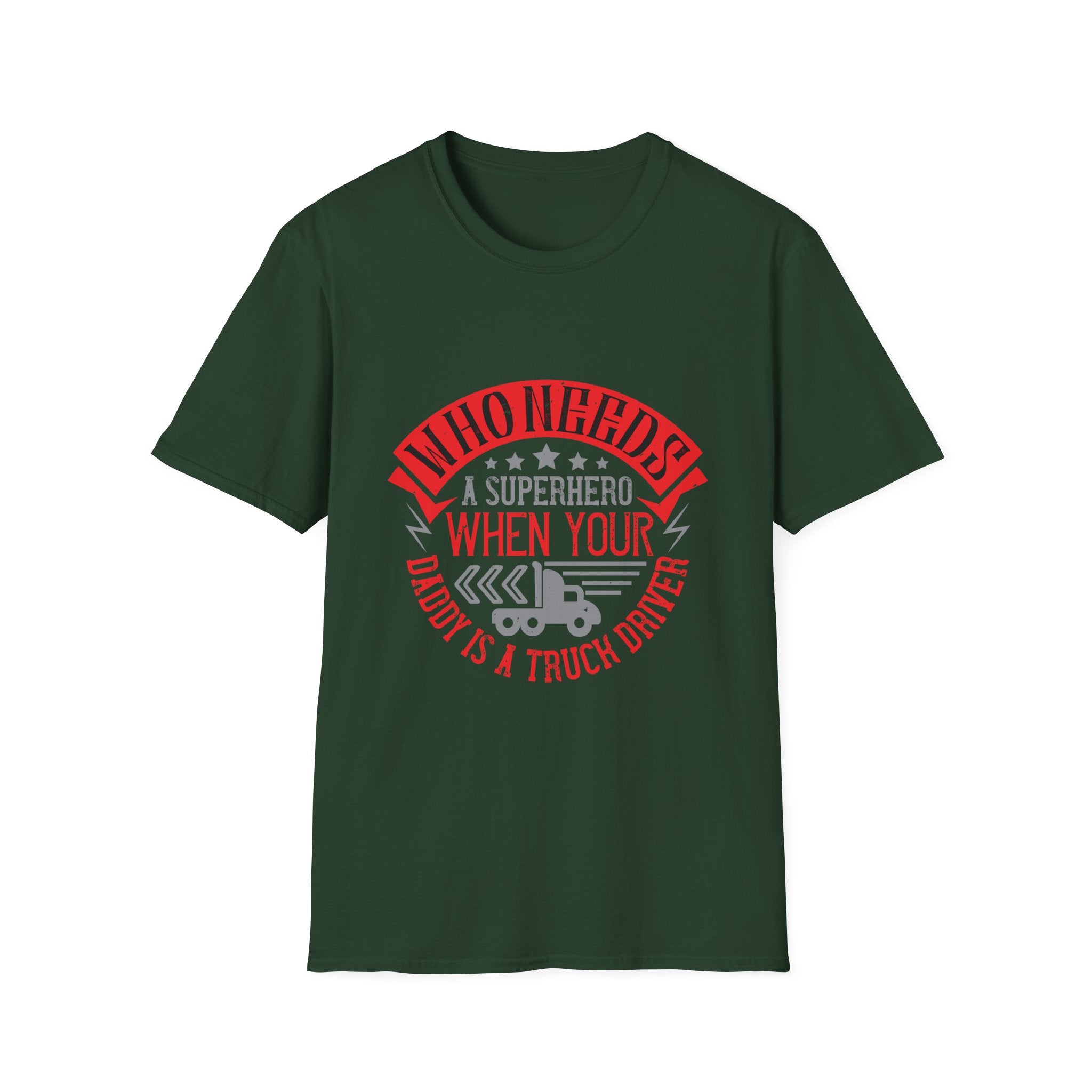 Superhero Dad Truck Driver T-Shirt, Father's Day Gift, Unisex Tee