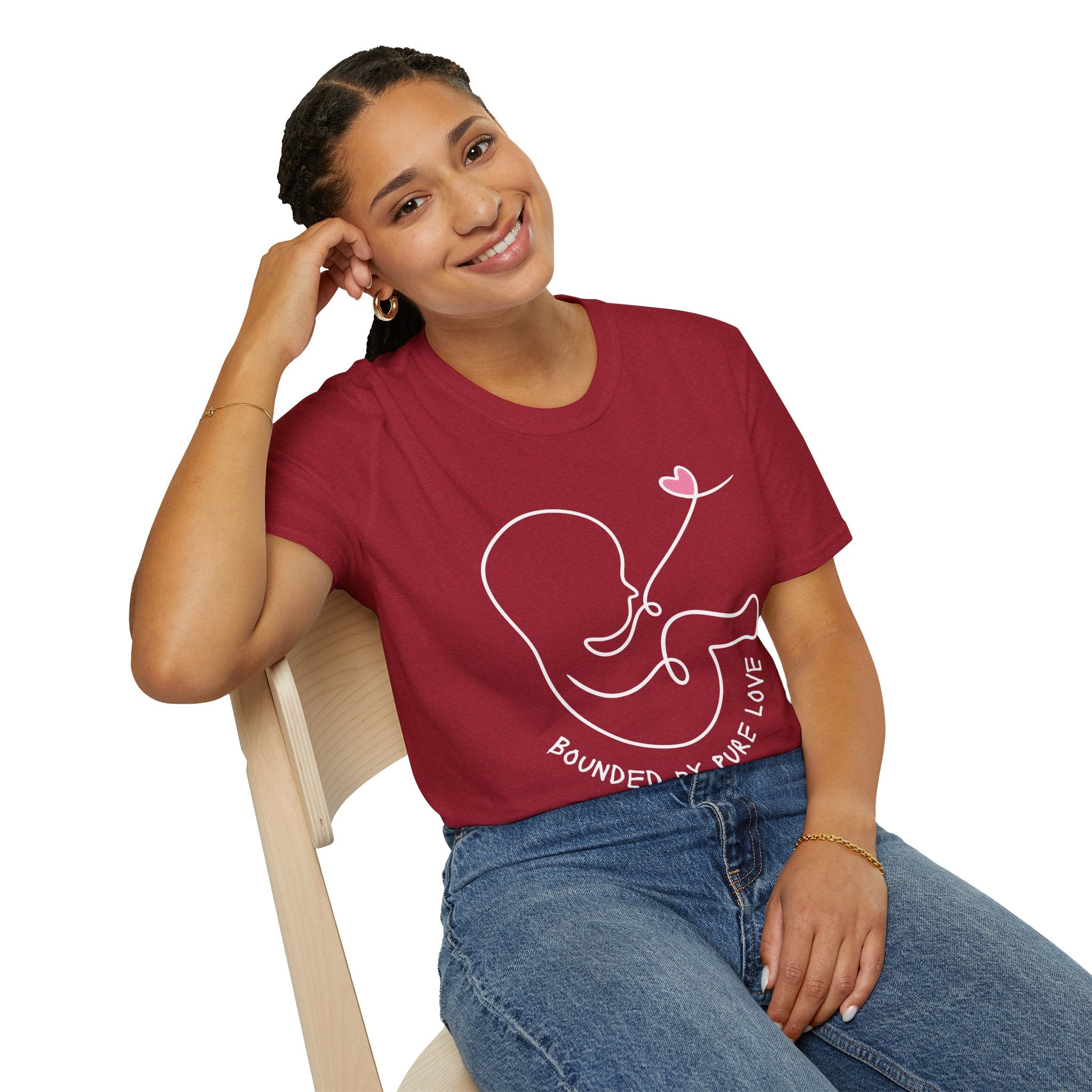 Bounded by Pure Love Unisex T-Shirt, Cute Tee, Expecting