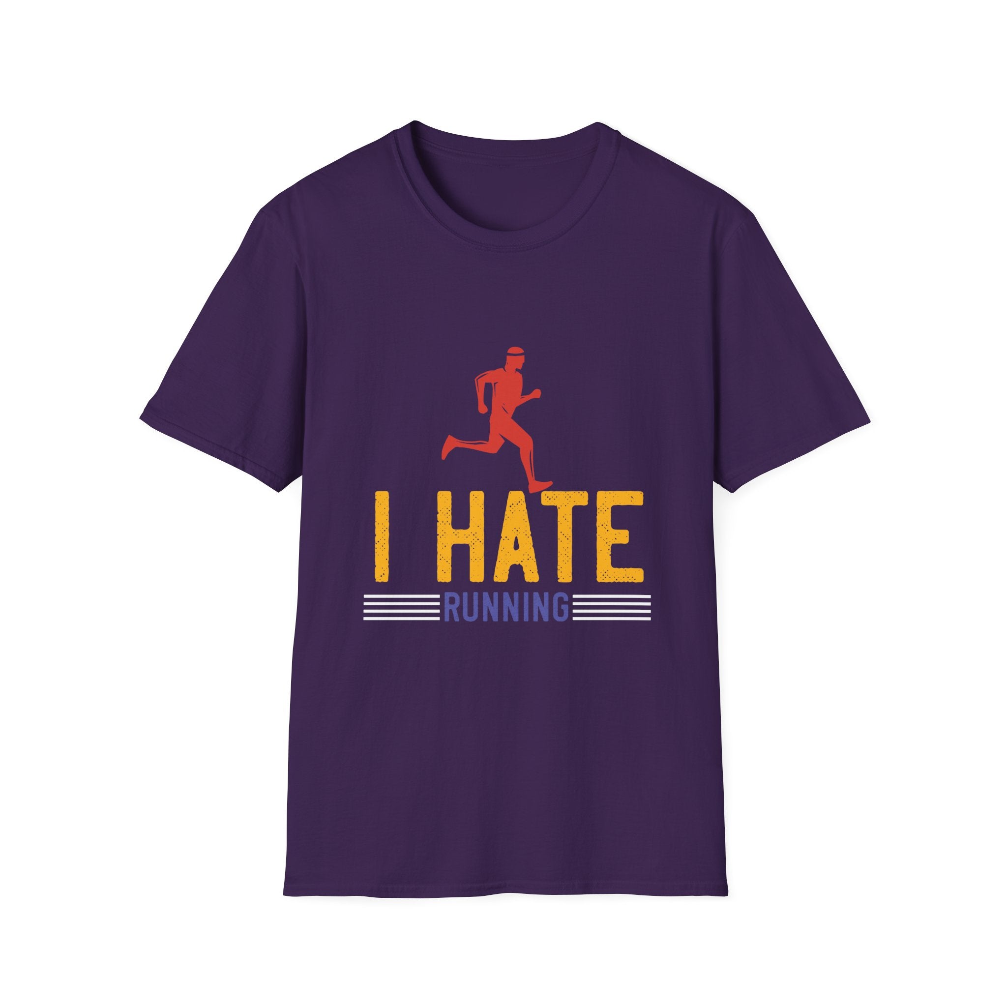 Unisex Softstyle T-Shirt with 'I Hate Running' Slogan