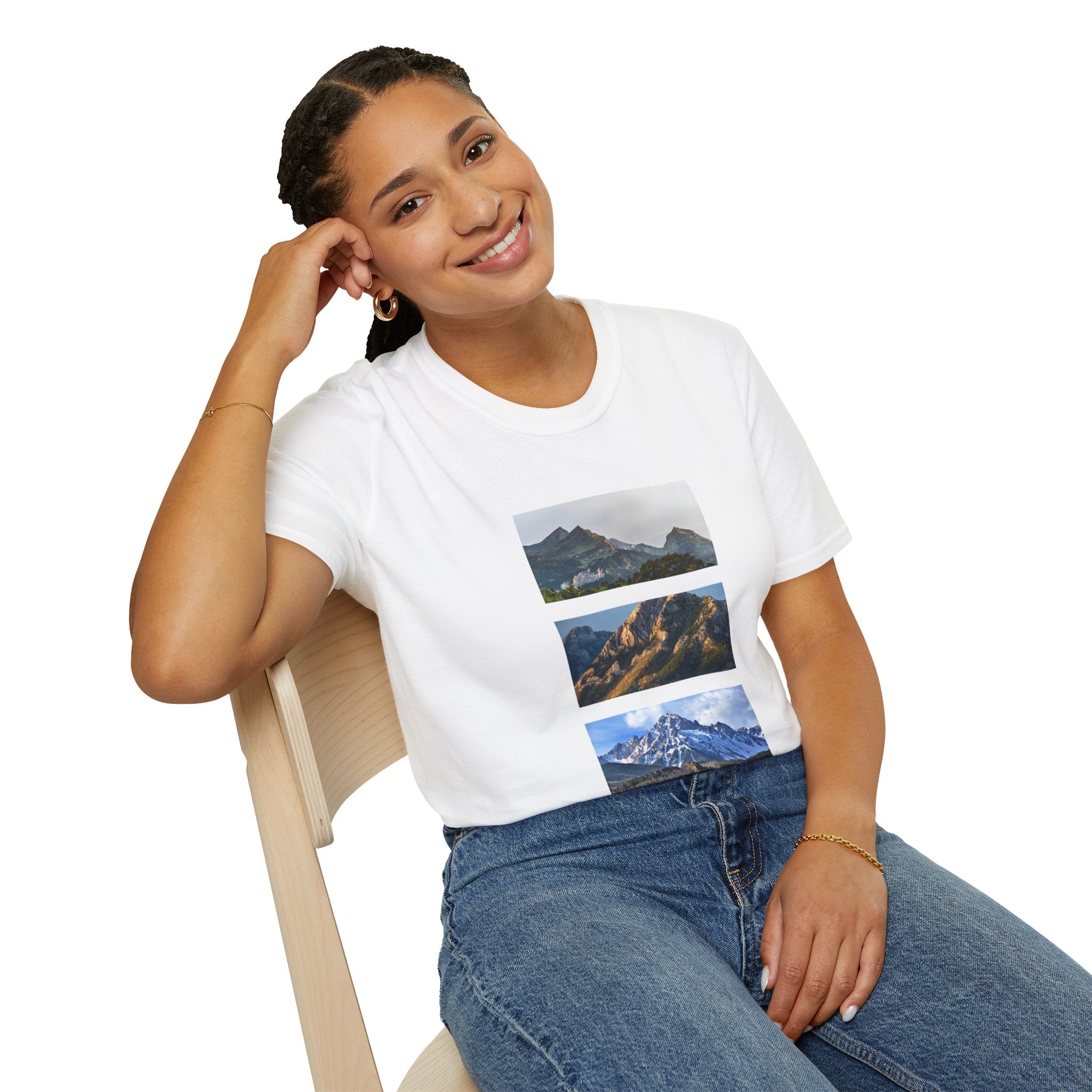 Mountain Photography Unisex Softstyle T-Shirt - Nature Lover Gift