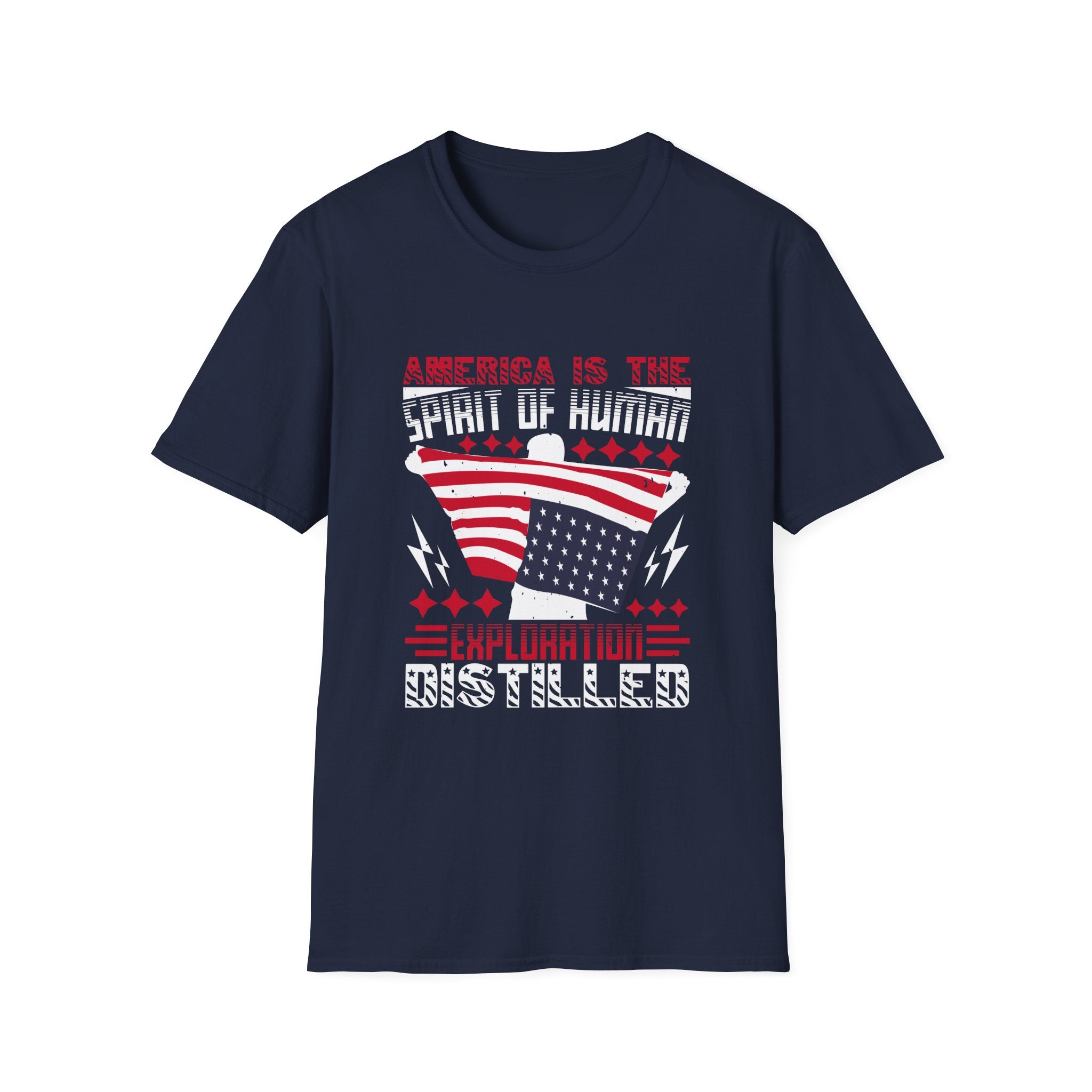 Vintage American Spirit T-Shirt, Unisex Graphic Tee, Patriotic Apparel, Gift for Explorers, Independence Day Shirt