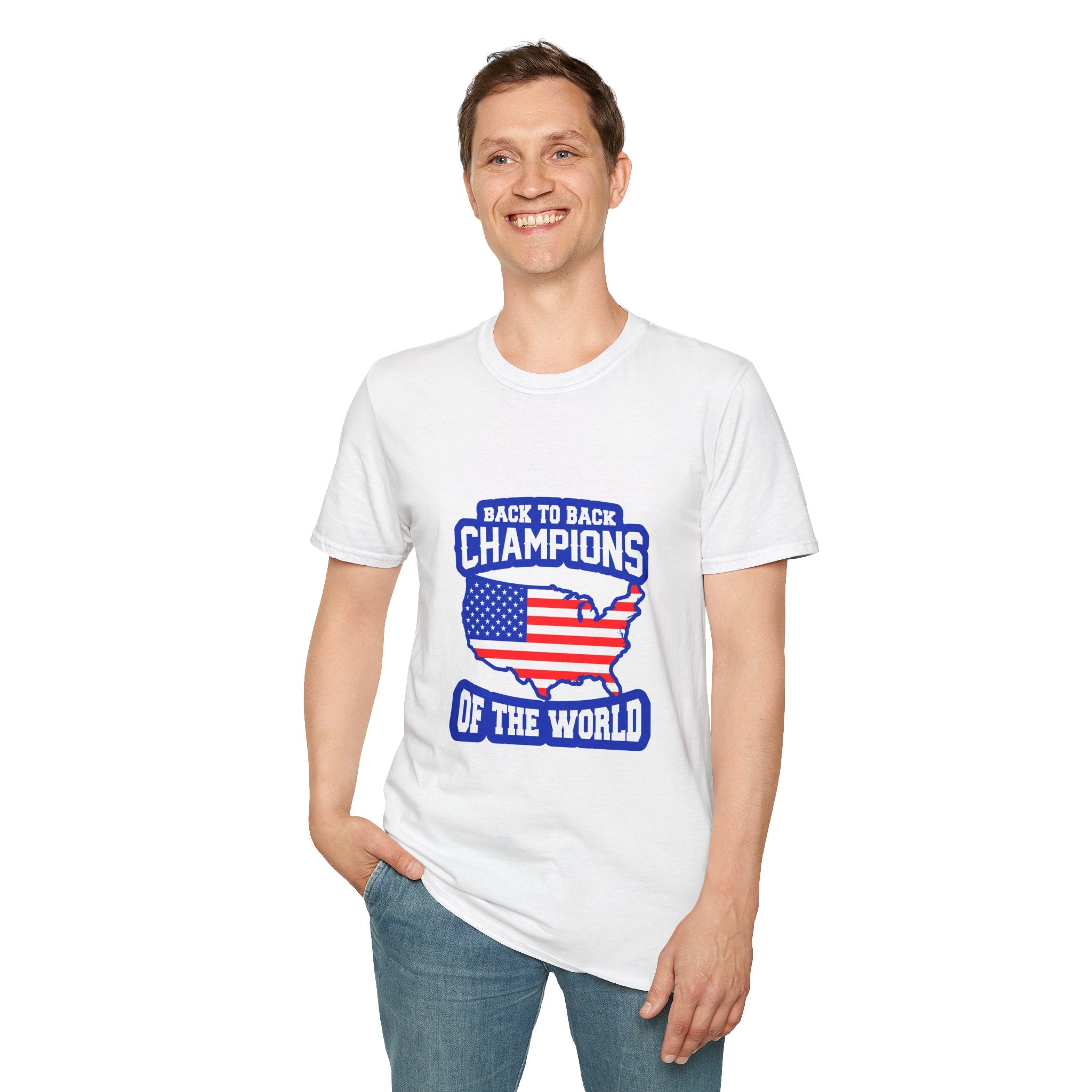 Patriotic Unisex T-Shirt for Champions | Casual Wear, Gift for Sports Lovers, All-American Style, 4th of July, Everyday Comfort