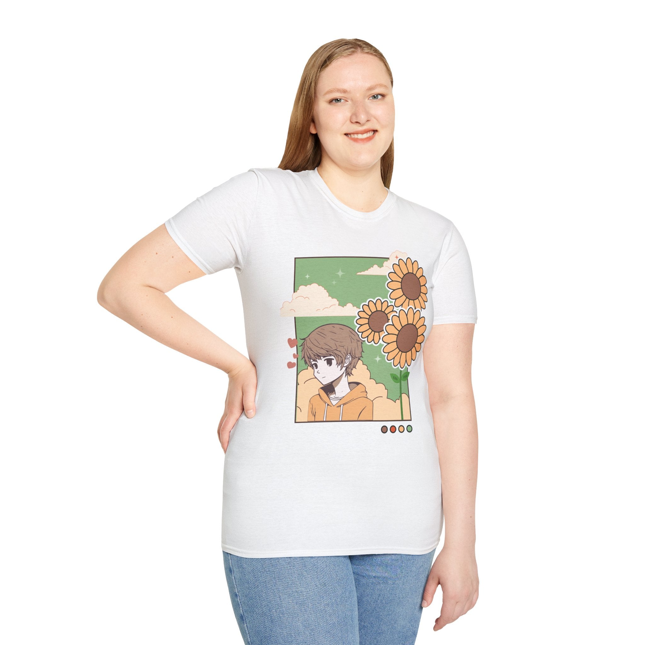 Sunflower Aesthetic Unisex T-Shirt, Softstyle Tee, Casual Wear