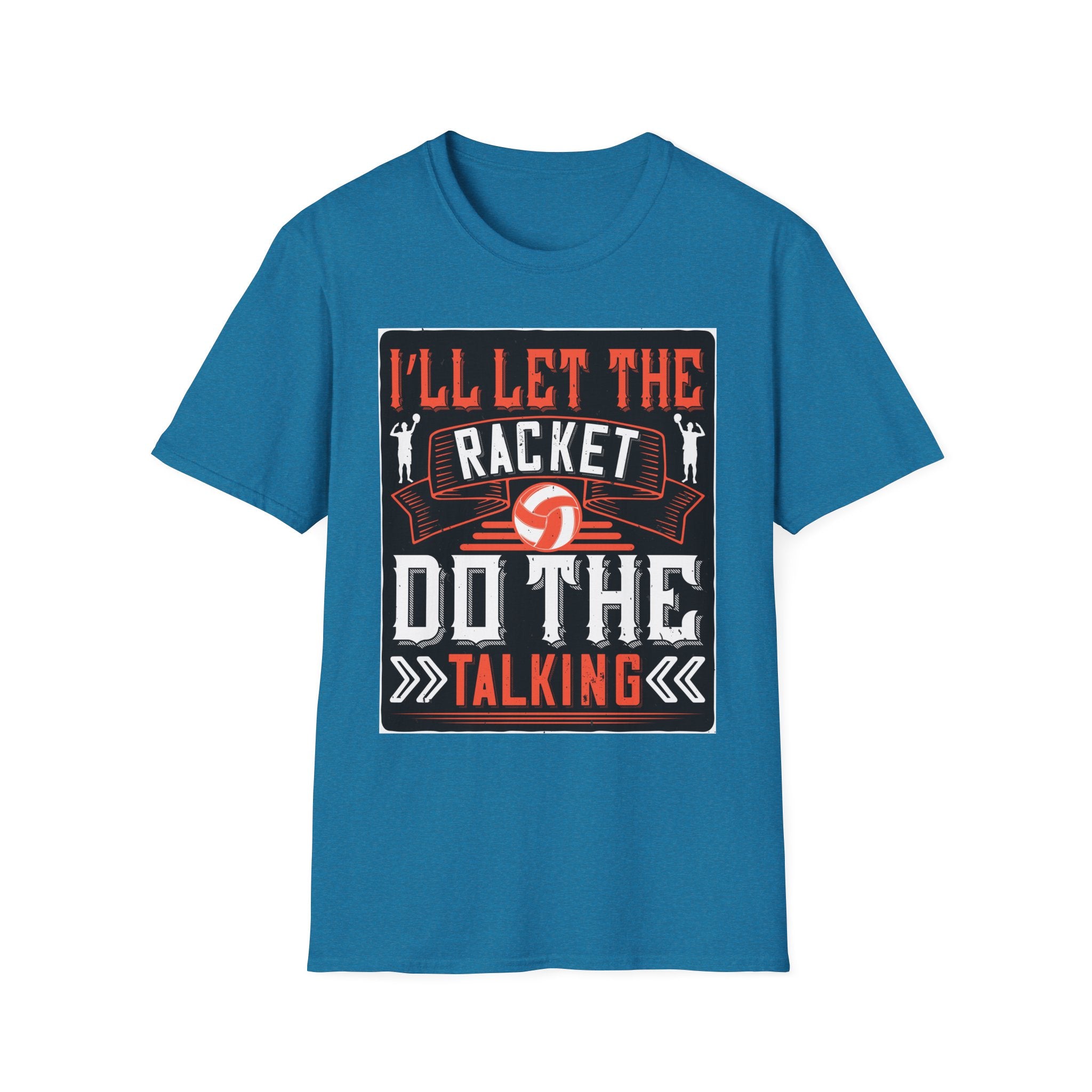 Sporty Unisex Softstyle T-Shirt | Inspirational Racket Design | Ideal for Sports Lovers, Coaches, and Gifts