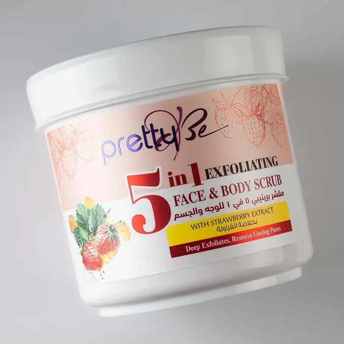 5 in 1 Exfoliating Face &amp; Body Scrub With Strawberry Extracts (Original) Advibe Studio