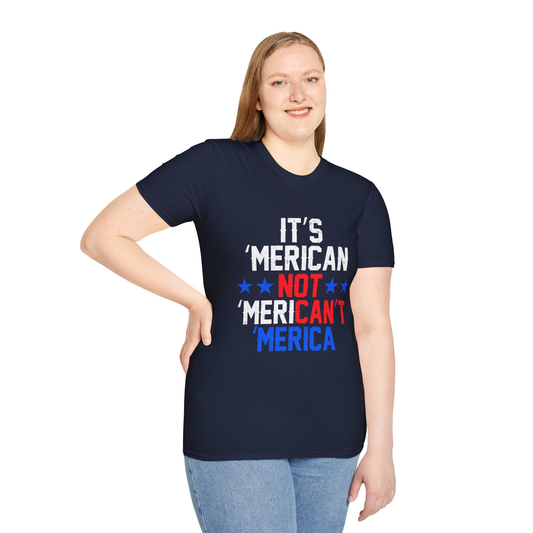 Patriotic Graphic Tee for Freedom Lovers - Unisex Softstyle T-Shirt, Casual Wear, Independence Day, Election Shirt, Gift Idea