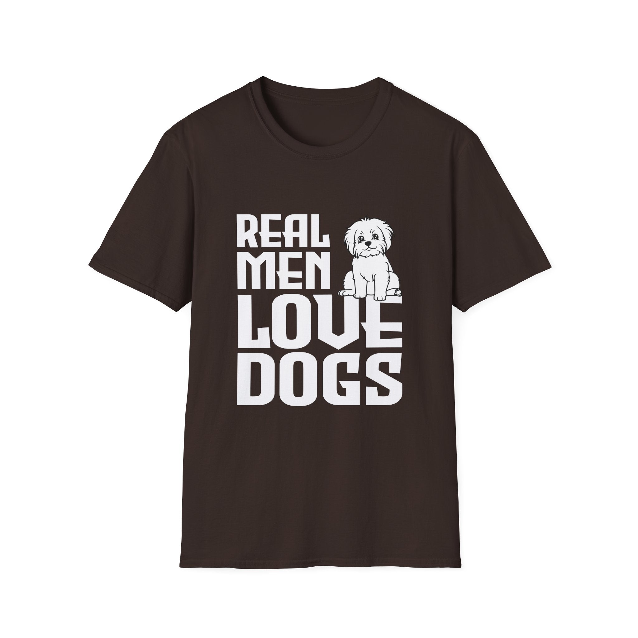 Unisex Dog Lover T-Shirt, Real Men Love Dogs Tee, Pet Owner Apparel, Gift for Dog Dads, Perfect for Birthdays