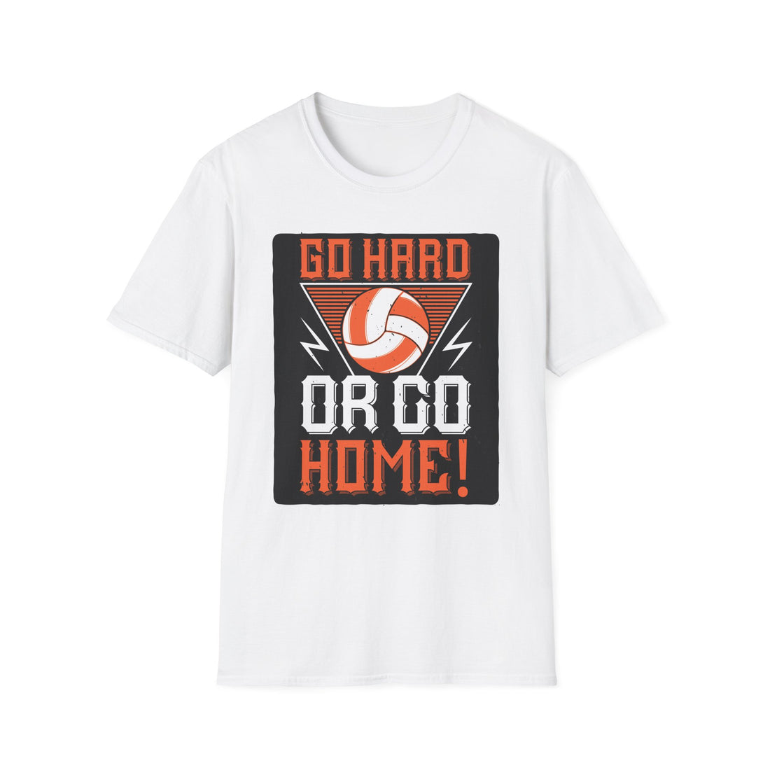 Volleyball Motivational T-Shirt - Go Hard or Go Home, Athletic Shirt, Sports Apparel