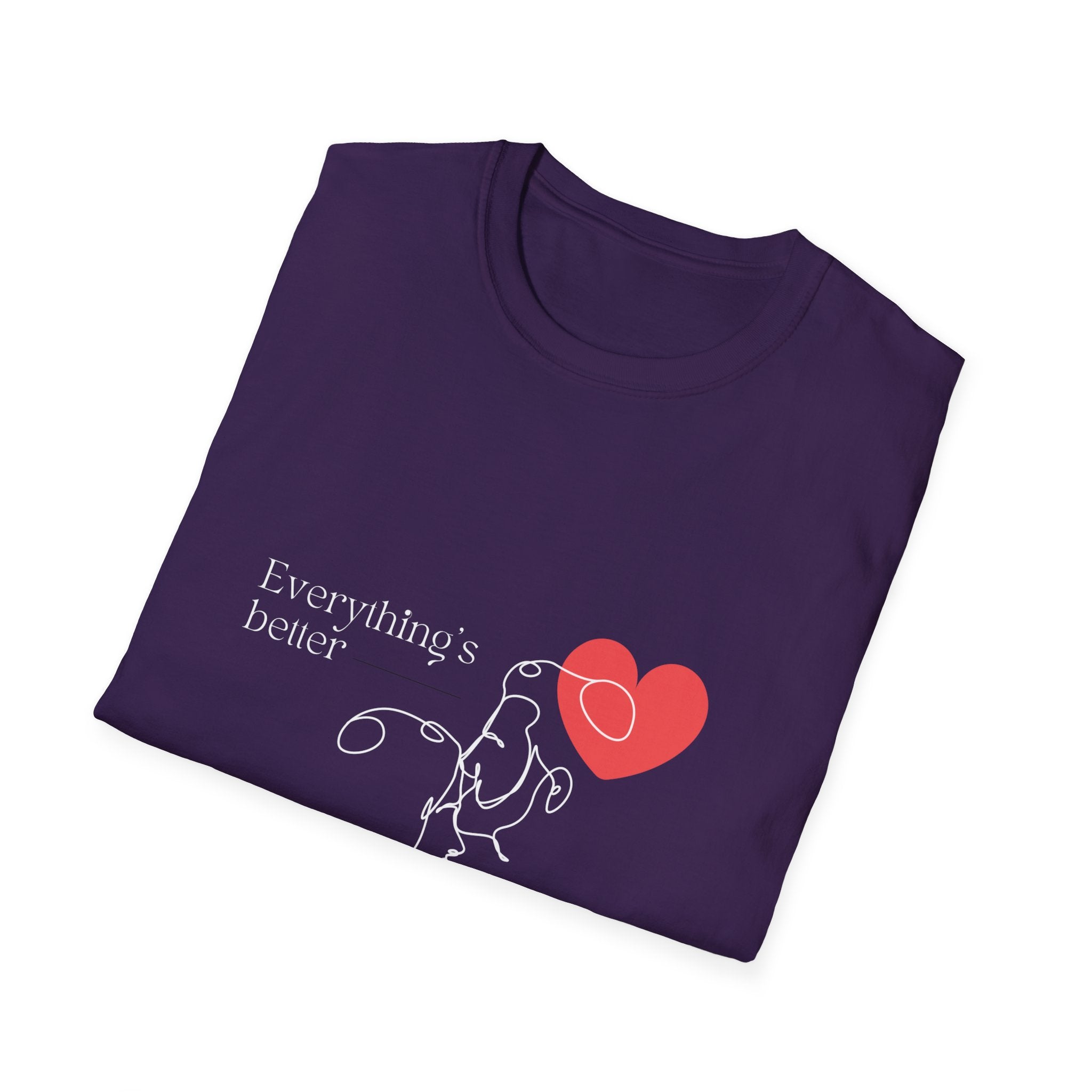 Cute Love Illustration T-Shirt, Funny Couple Shirt, Gift for Her, Romantic