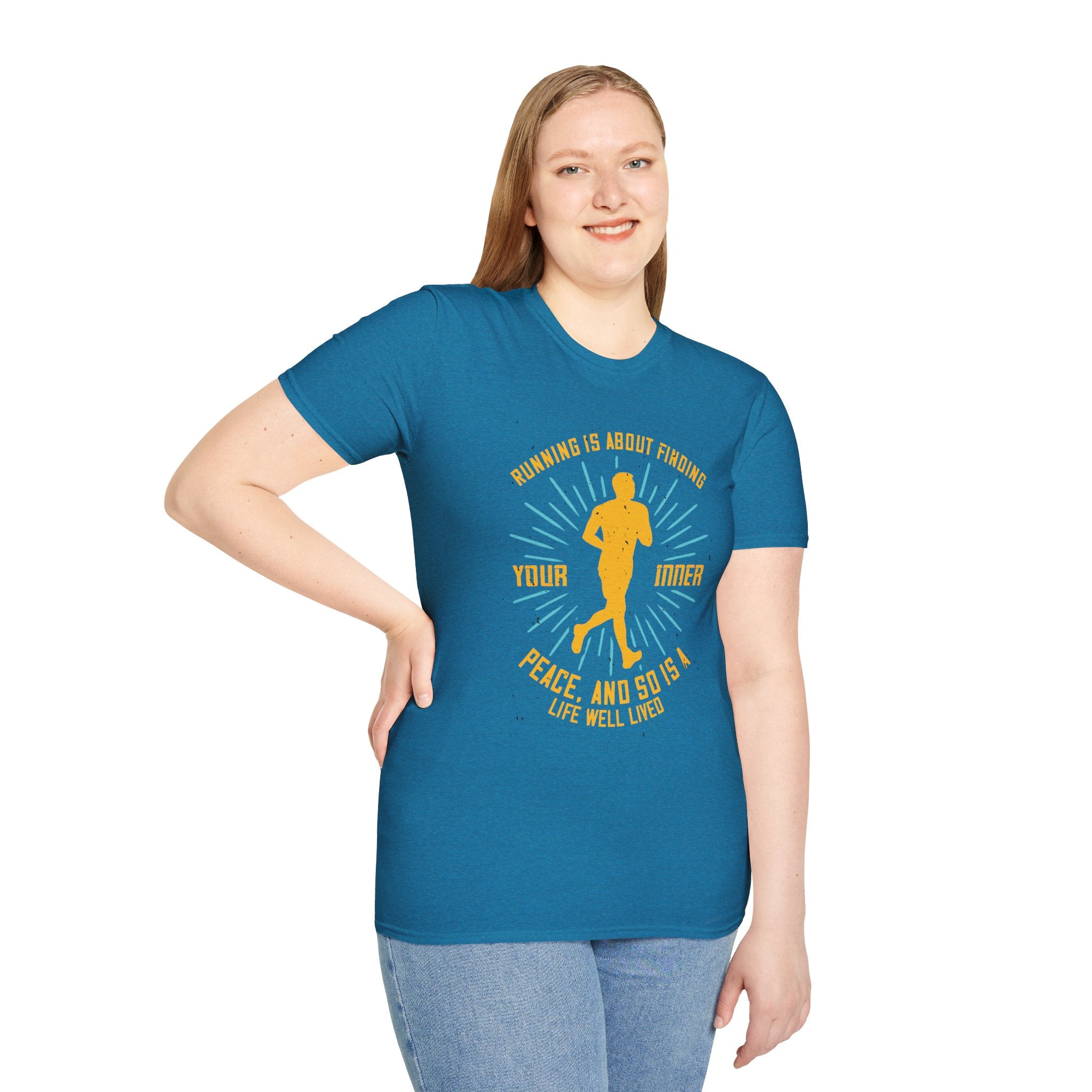 Inspirational Running T-Shirt for Peace Seekers, Fitness Gift