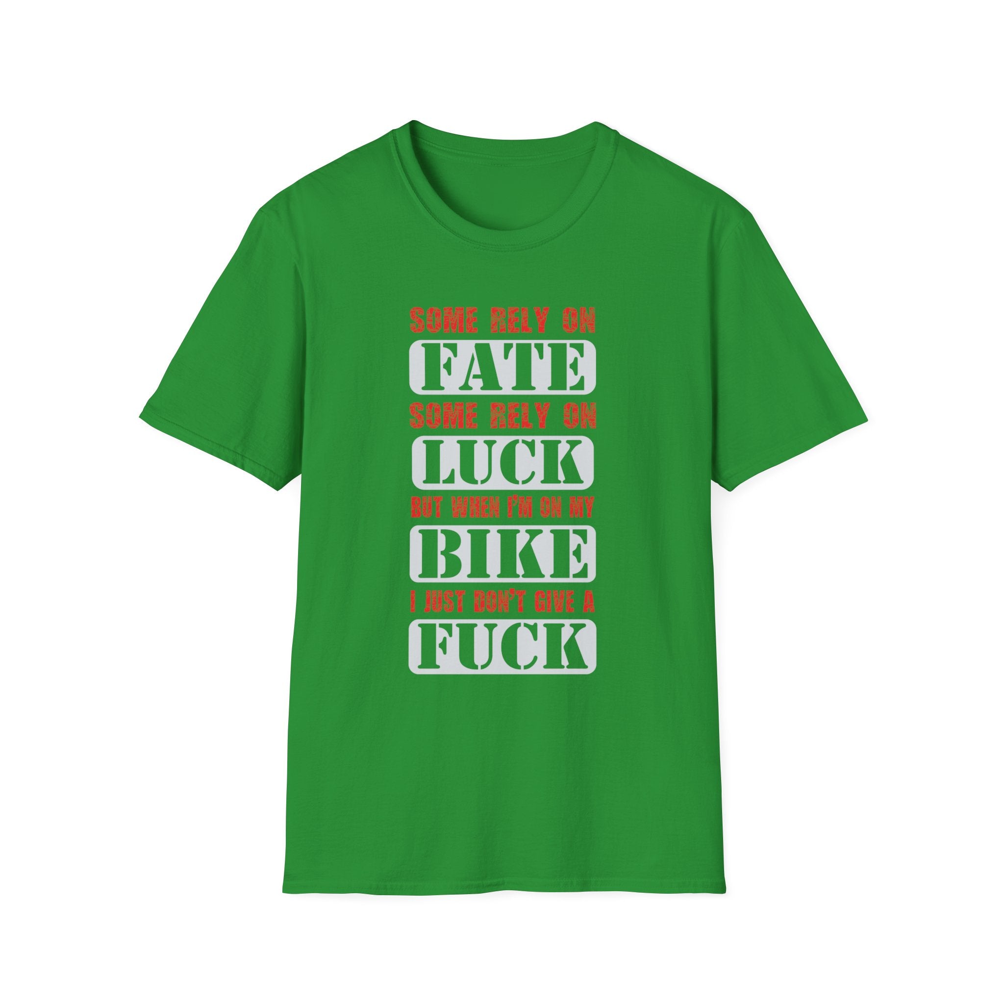 Rebellious Unisex T-Shirt - Fate, Luck, Bike, Adventure Shirt, Perfect for Bikers, Casual Wear, Gifts for Friends, Unique Graphic Tee