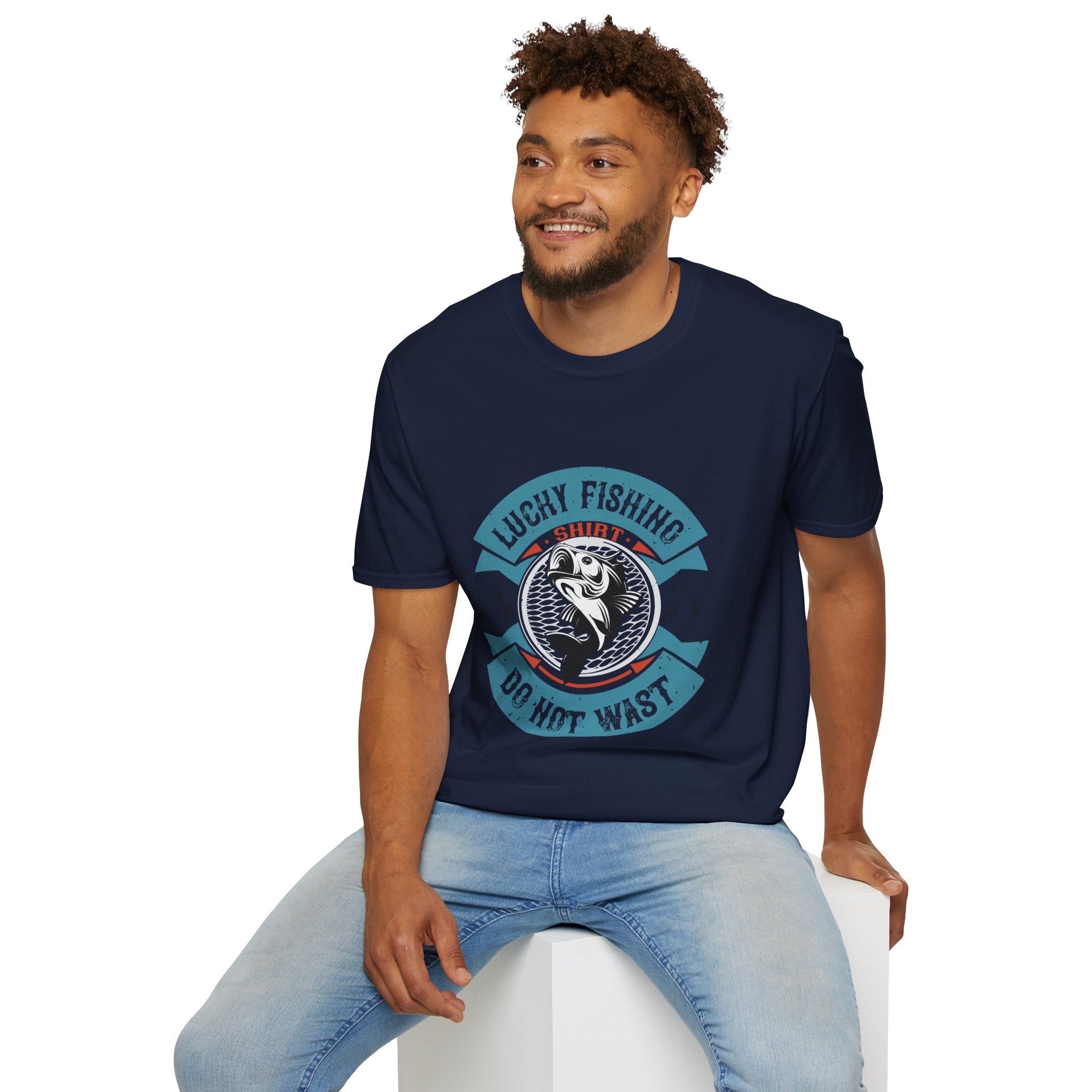 Lucky Fishing Graphic Tee, Unisex Fishing T-Shirt