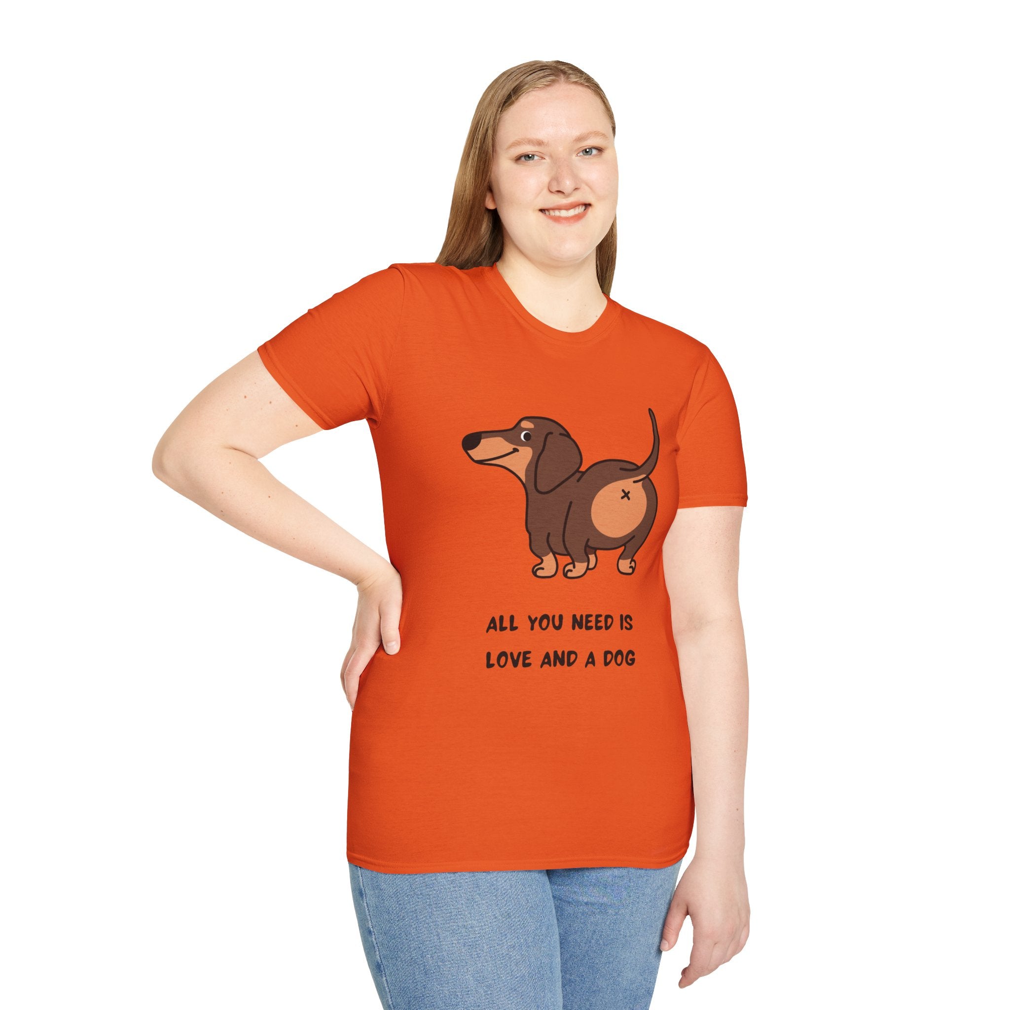 All You Need Is Love and a Dog T-Shirt - Cute Pet Lover Tee
