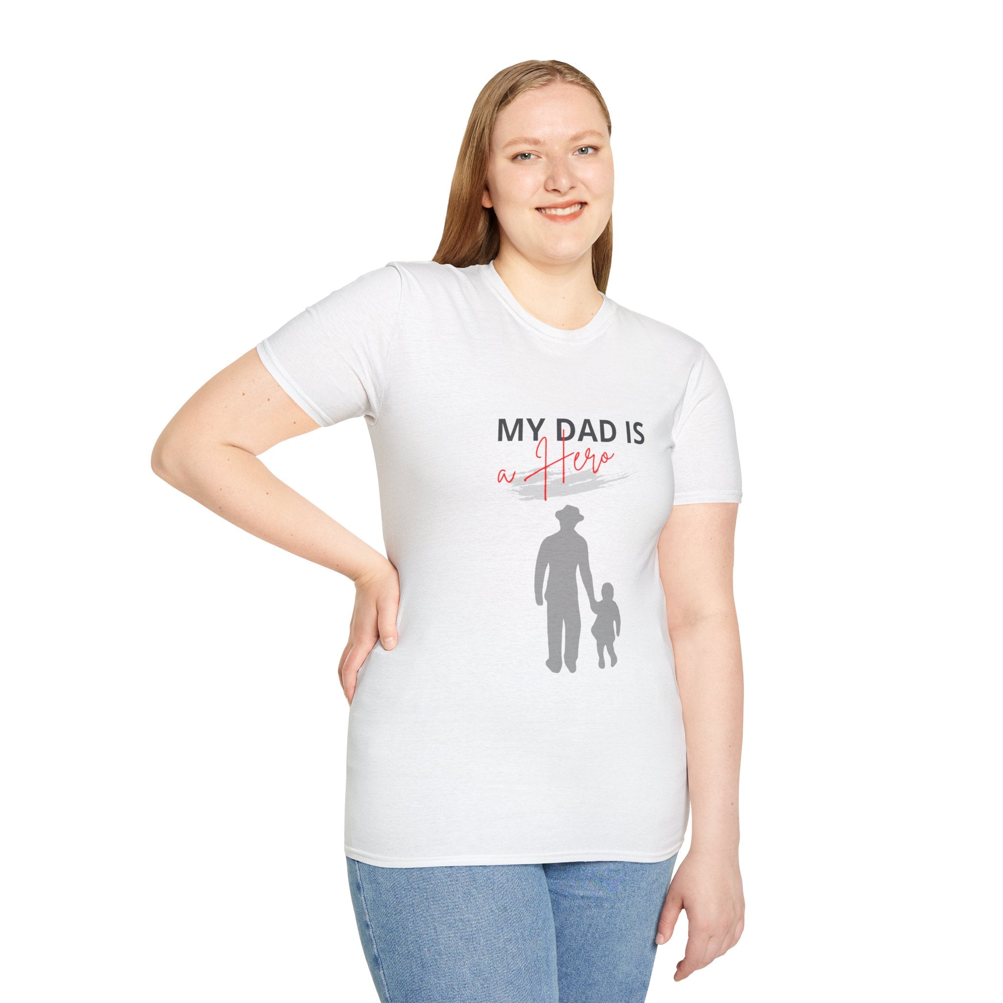 My Dad Is a Hero Unisex T-Shirt, Father's Day Gift, Casual Wear