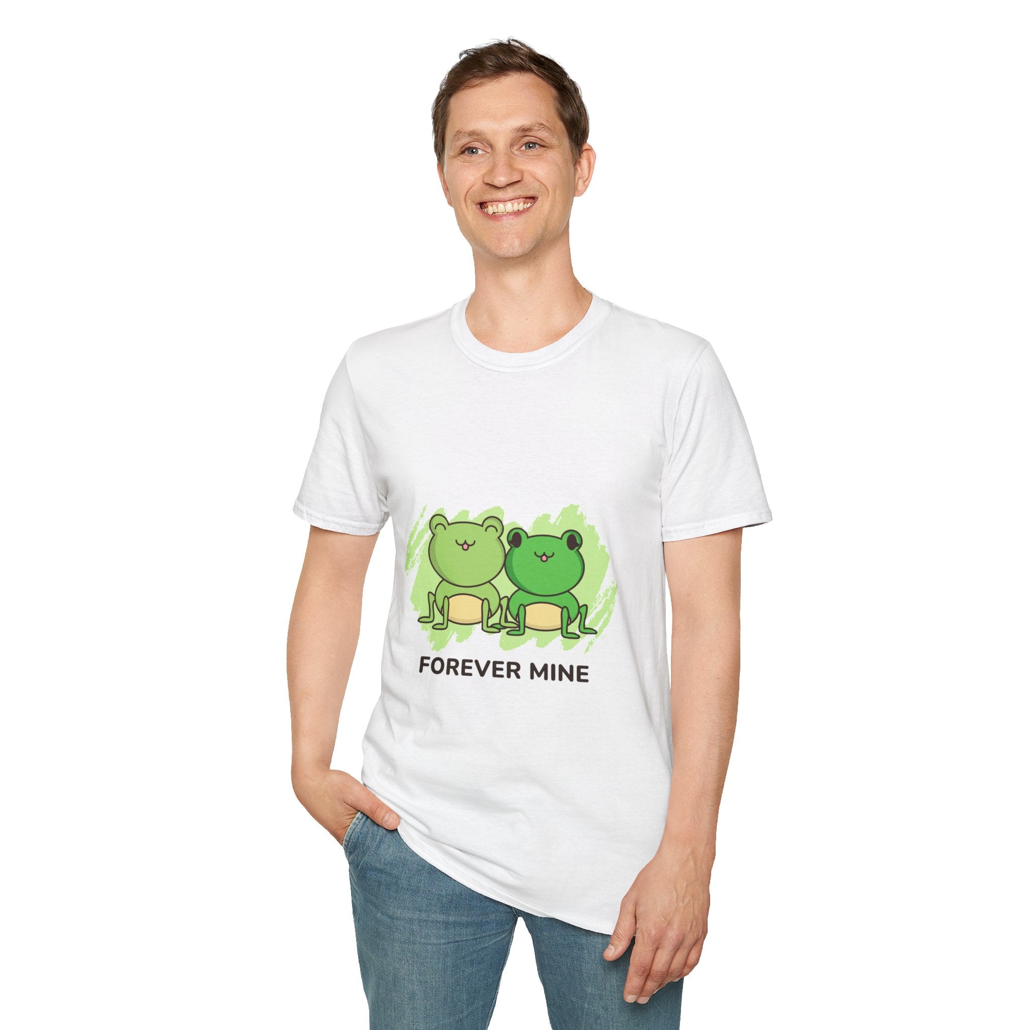 Forever Mine Couple T-Shirt, Cute Frog Lovers Gift, Unisex Softstyle Tee
