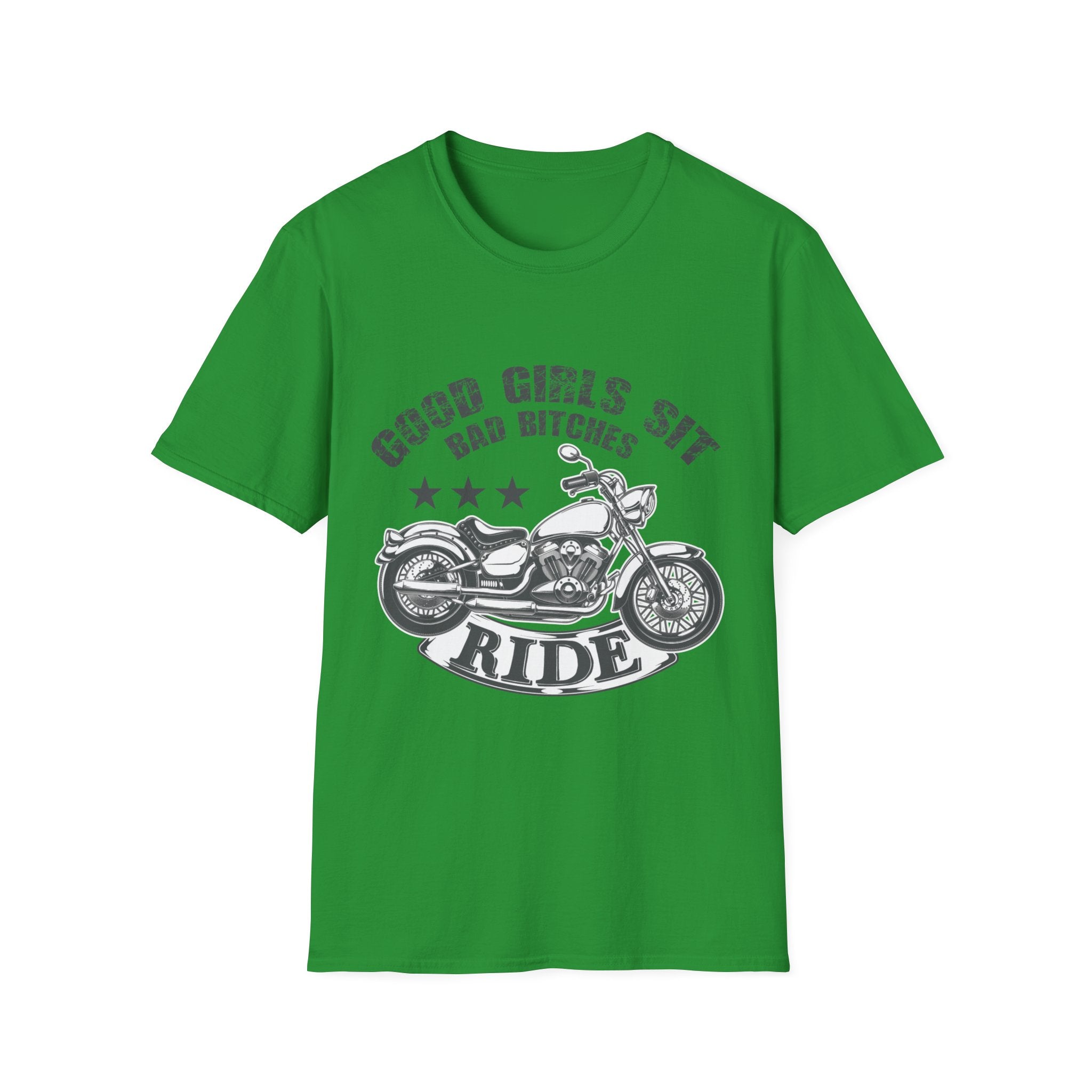 Good Girls Sit Bad Bitches Ride Unisex T-Shirt, Biker Tee, Gift for Motorcycle Lovers, Casual Wear, Birthday Gift
