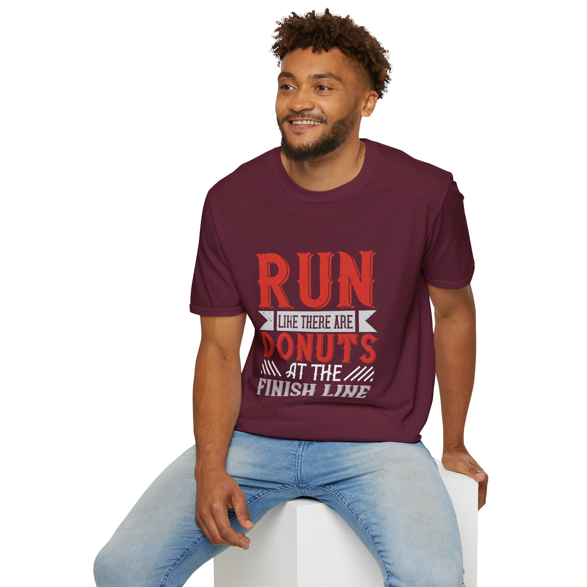 Playful Fitness T-Shirt - Perfect for Runners, Gift for Donut Lovers