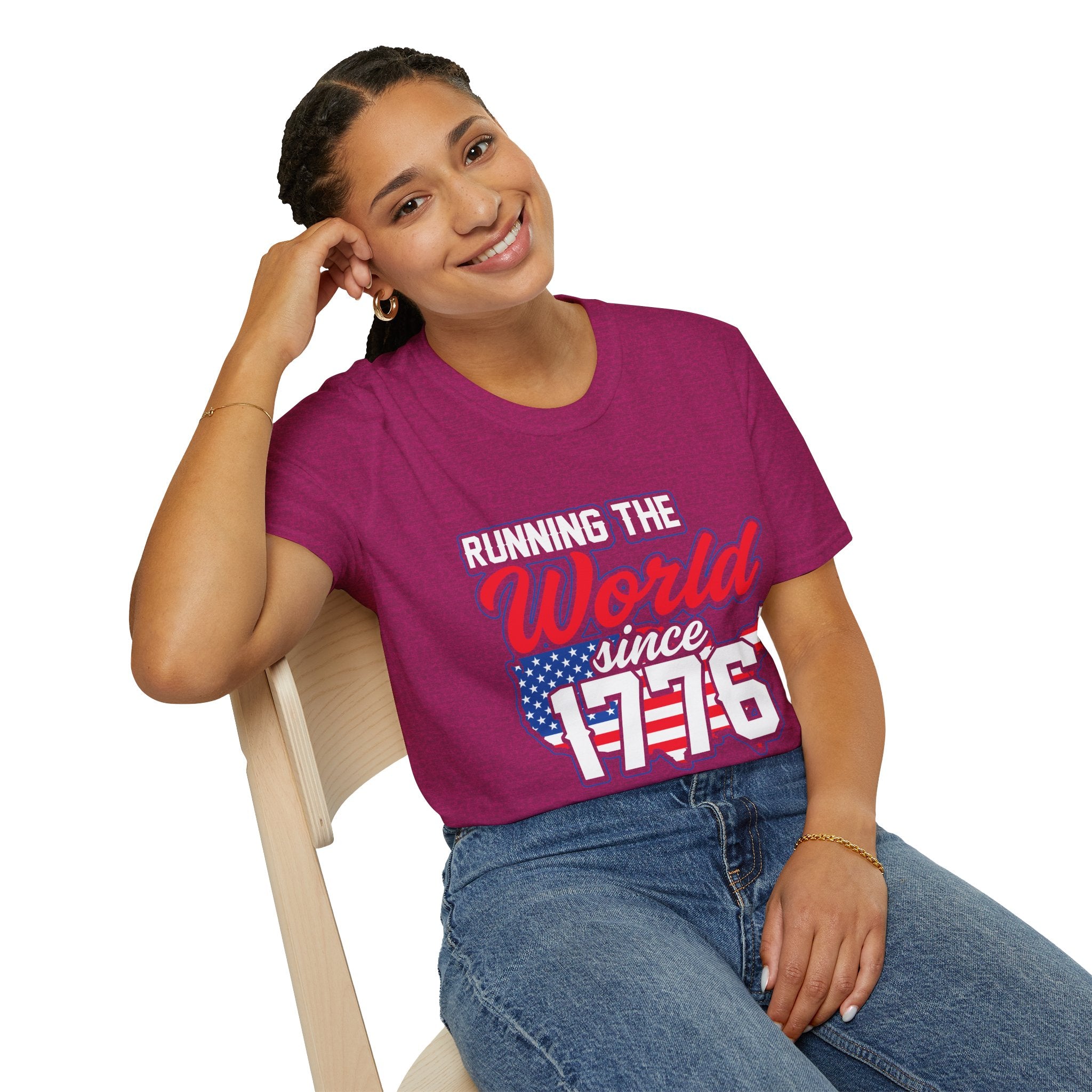Patriotic Running T-Shirt: Celebrate Freedom, 4th of July, Sports Events, Unisex Tee, Gift for Fitness Lovers, Casual Wear
