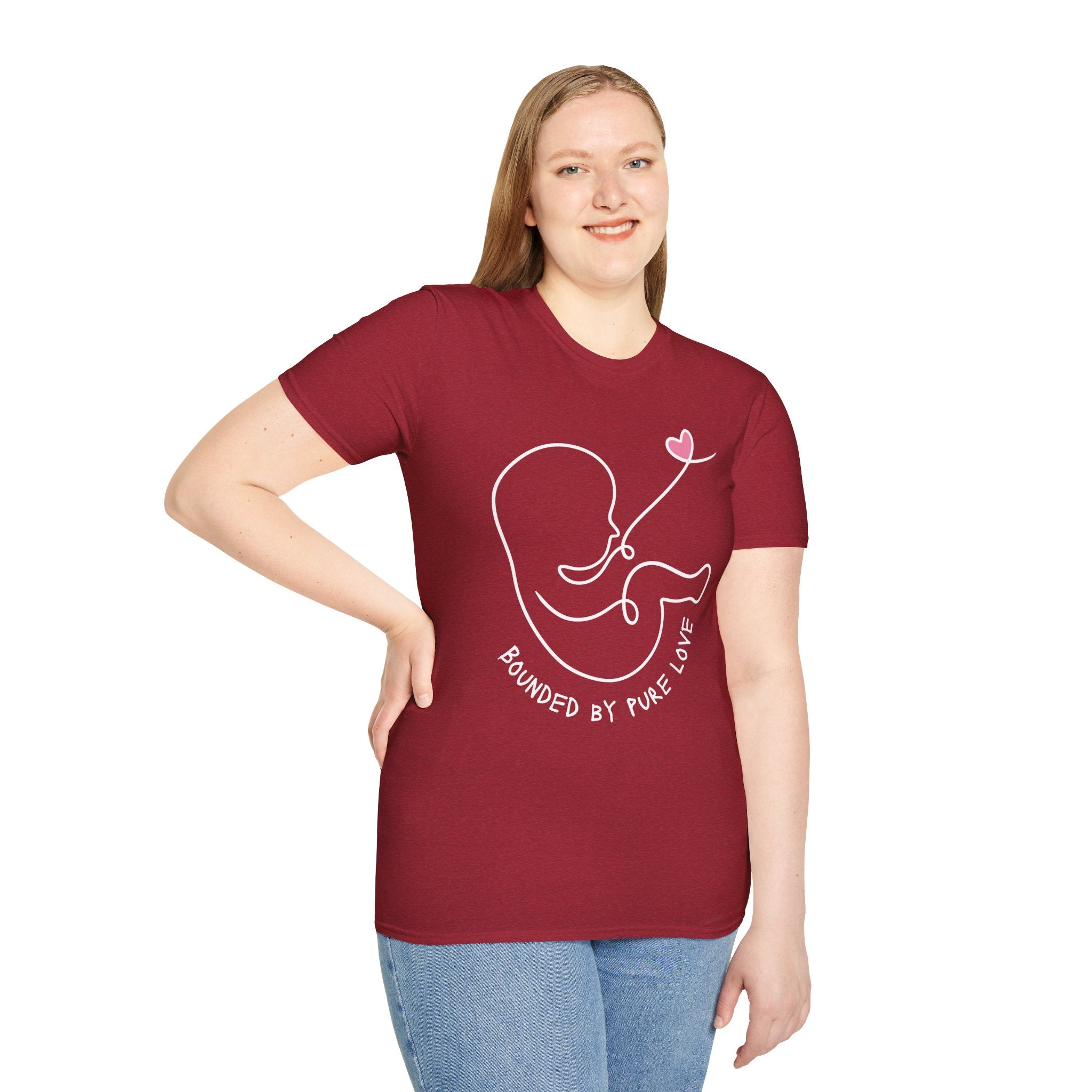 Bounded by Pure Love Unisex T-Shirt, Cute Tee, Expecting