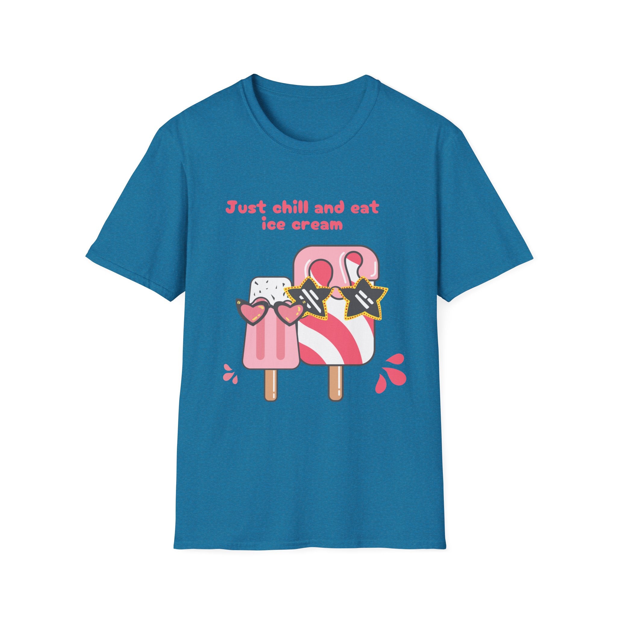 Summer Chill Ice Cream T-Shirt, Unisex Softstyle Tee, Cute Graphic Shirt