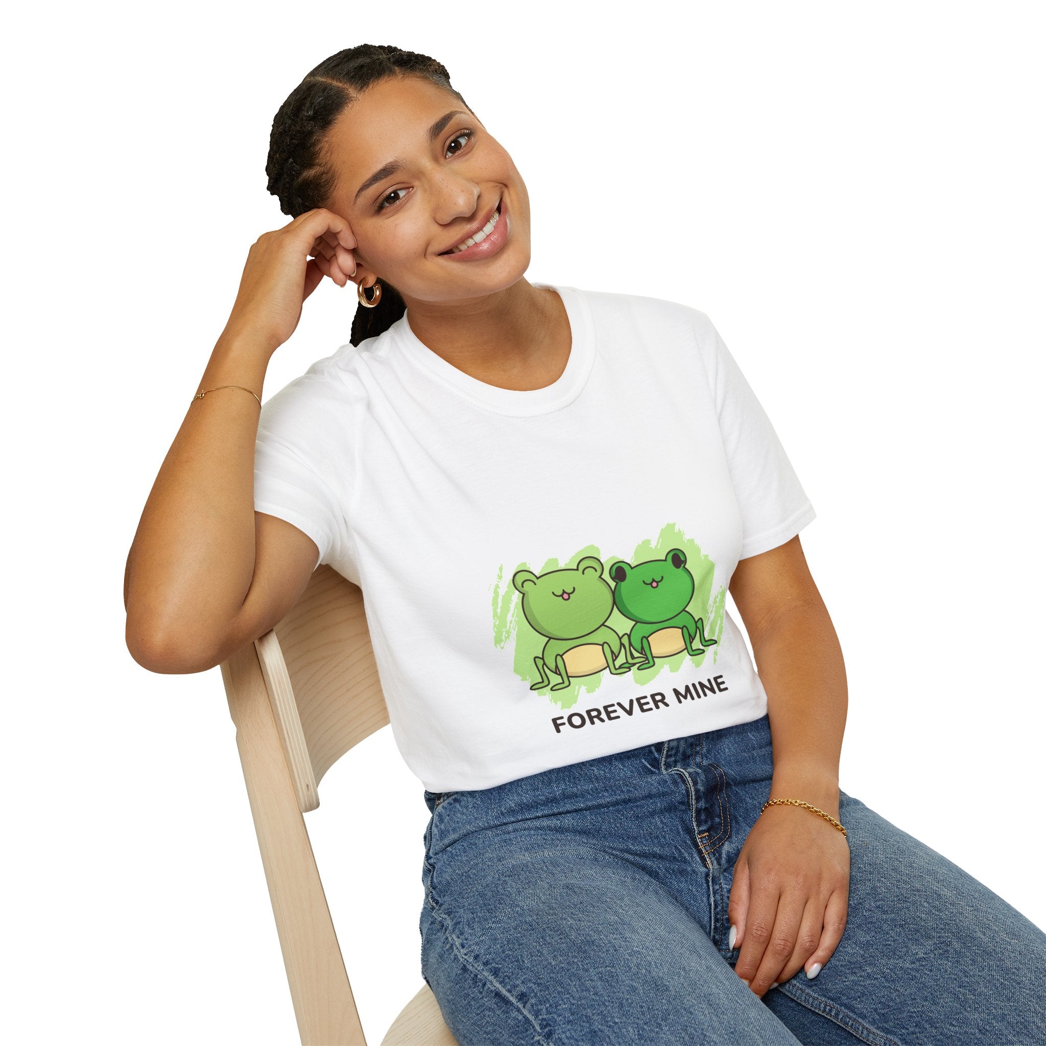 Forever Mine Couple T-Shirt, Cute Frog Lovers Gift, Unisex Softstyle Tee