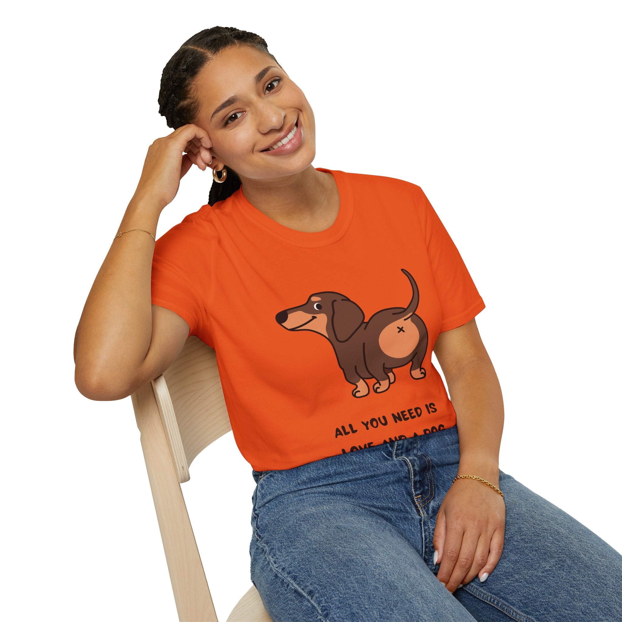 All You Need Is Love and a Dog T-Shirt - Cute Pet Lover Tee