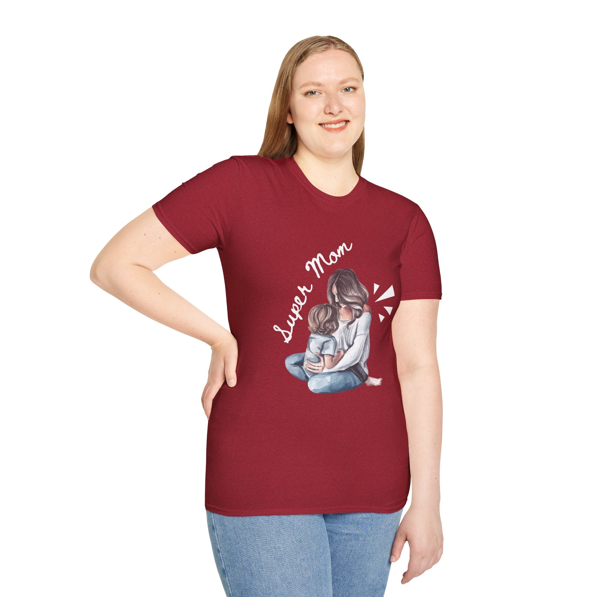 Super Mom T-Shirt - Unisex Softstyle Tee for Mother's Day