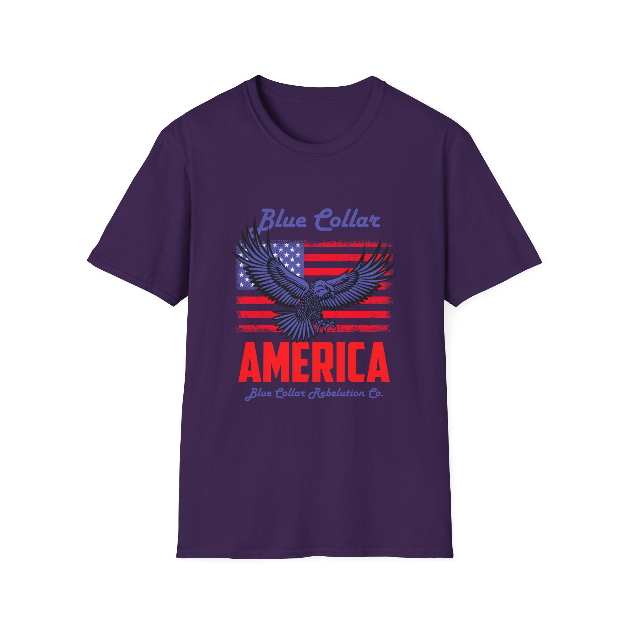 Patriotic Eagle T-Shirt, Blue Collar Pride Shirt, USA Independence Day Tee, Vintage American Apparel, Unisex Graphic Tee