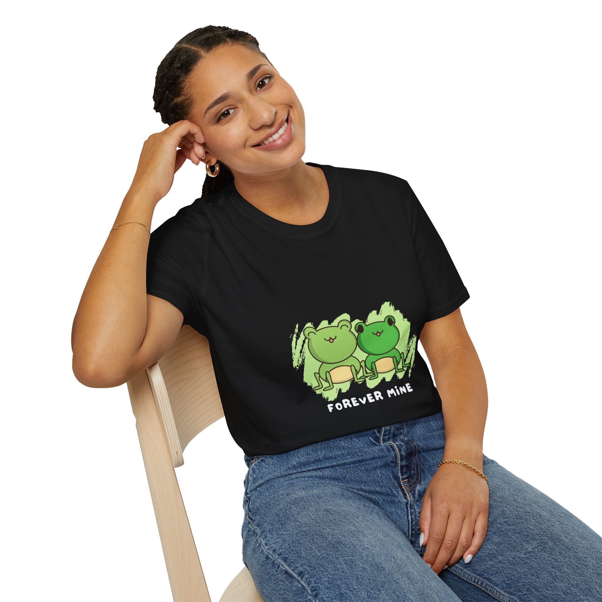 Forever Mine Couple T-Shirt, Cute Frog Lovers Gift, Unisex Softstyle Tee