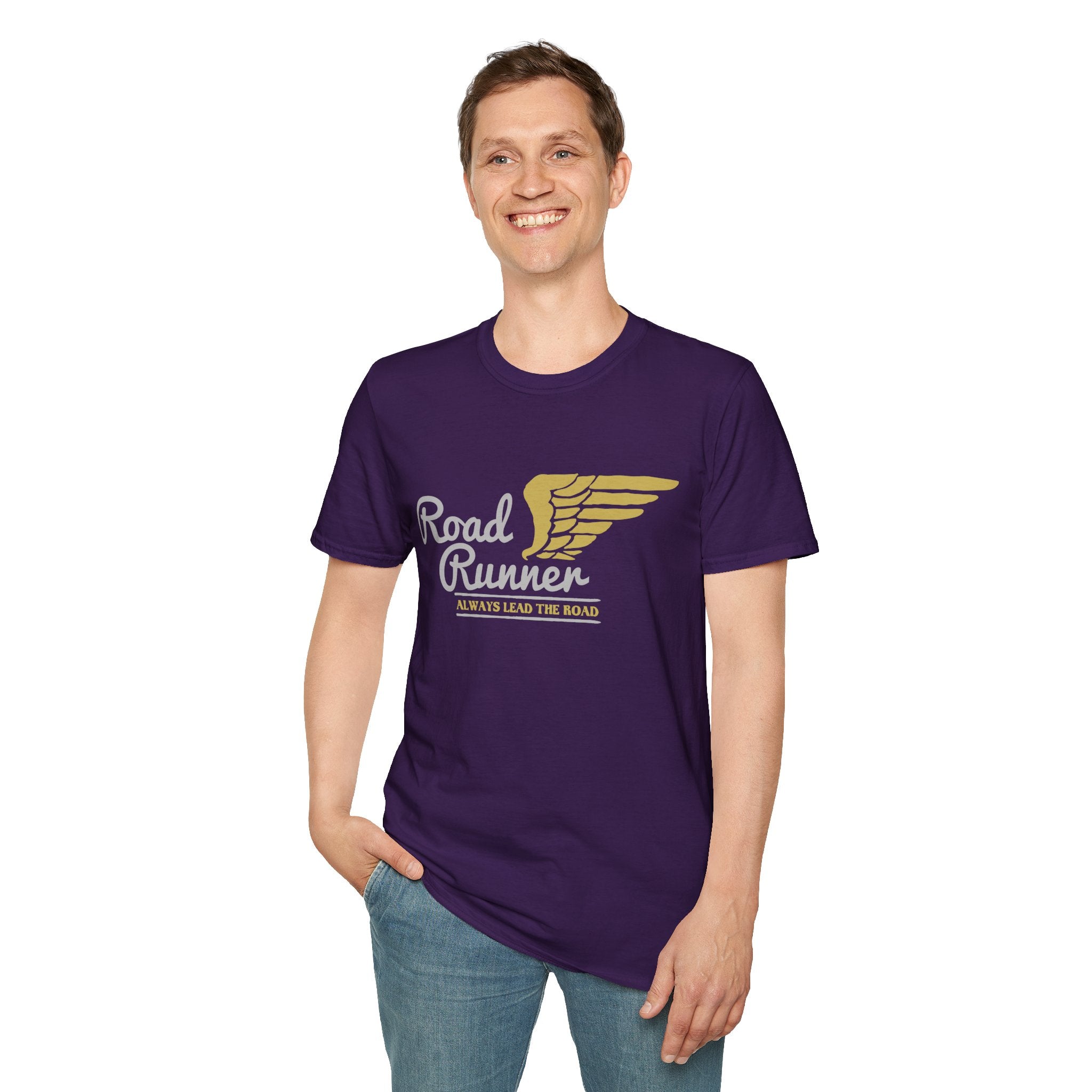 Road Runner Unisex Softstyle T-Shirt | Perfect Gift for Runners, Sports Lovers, Fitness Enthusiasts, Casual Wear, Marathon Events