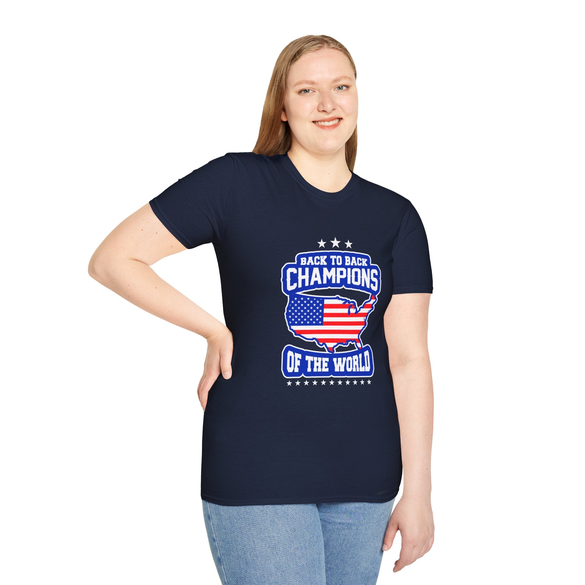 Patriotic Unisex T-Shirt for Champions | Casual Wear, Gift for Sports Lovers, All-American Style, 4th of July, Everyday Comfort