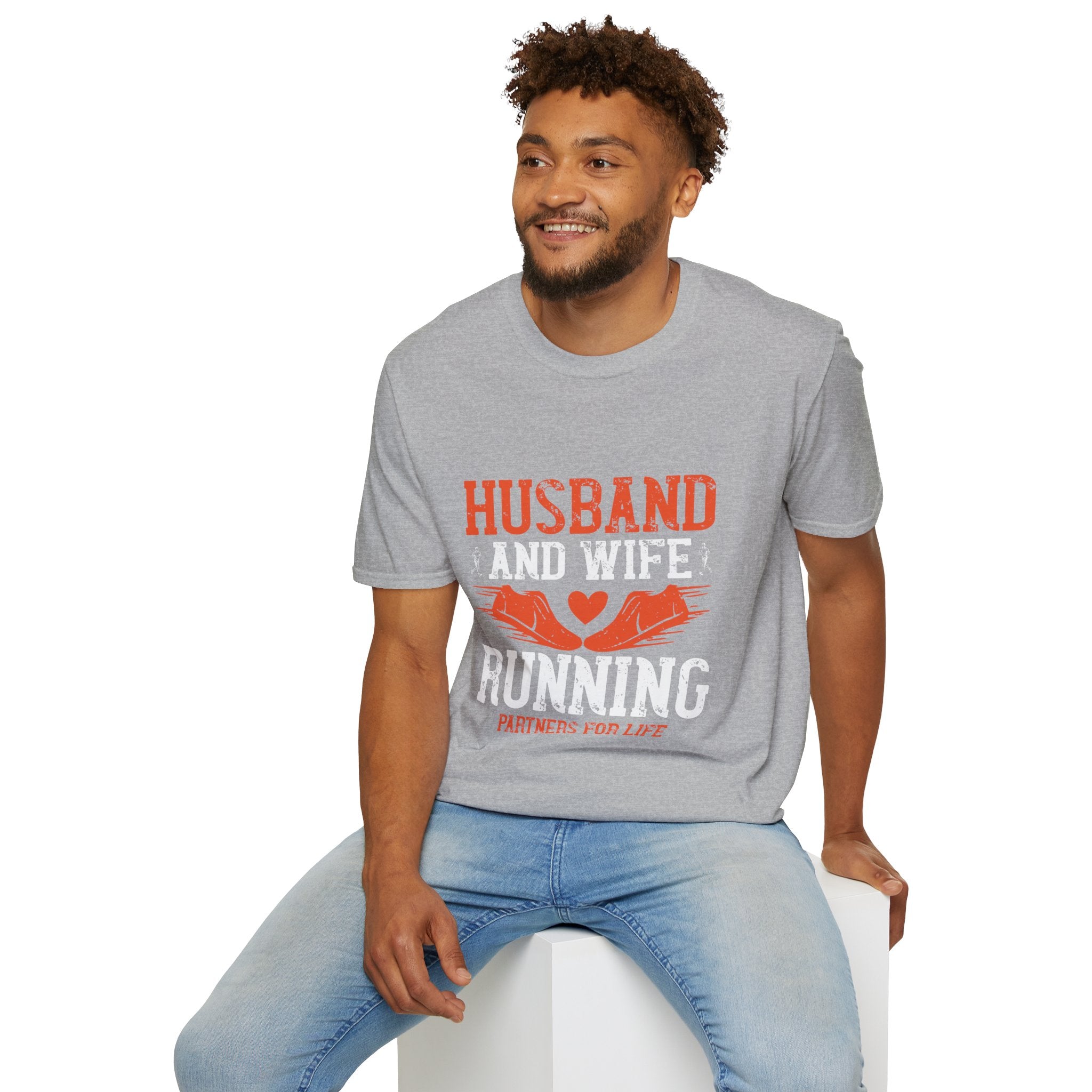 Couples Running T-Shirt, Husband and Wife Matching Tees