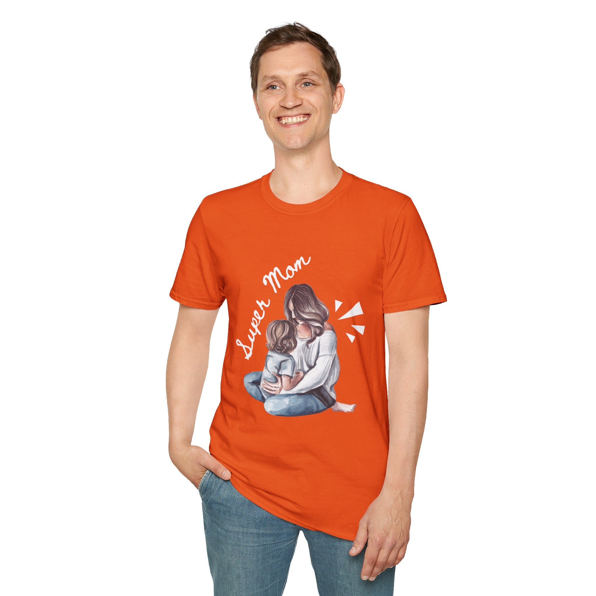 Super Mom T-Shirt - Unisex Softstyle Tee for Mother's Day