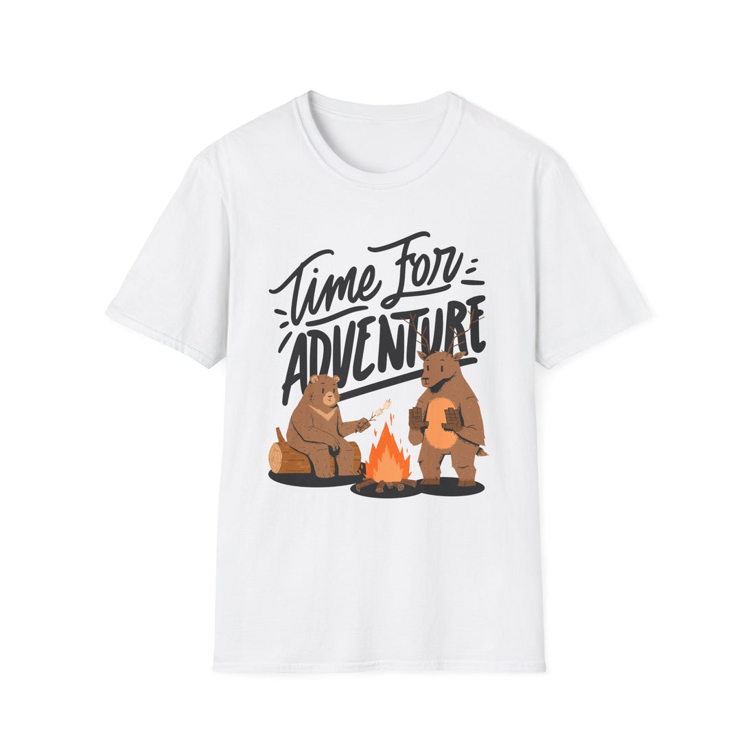 Adventure Bears Unisex Softstyle T-Shirt, Camping Shirt